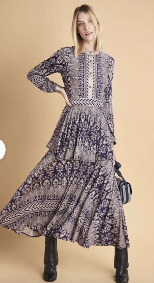 Tory Burch Purple Printed Dress S
