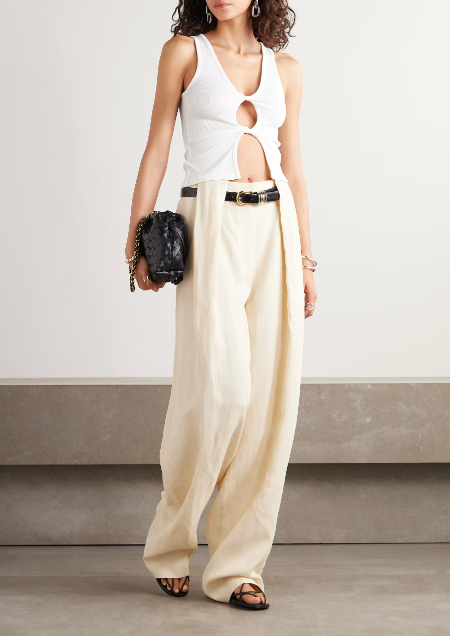 Christopher Esber Ribbed Cut-out Twist Front Tank UK 8