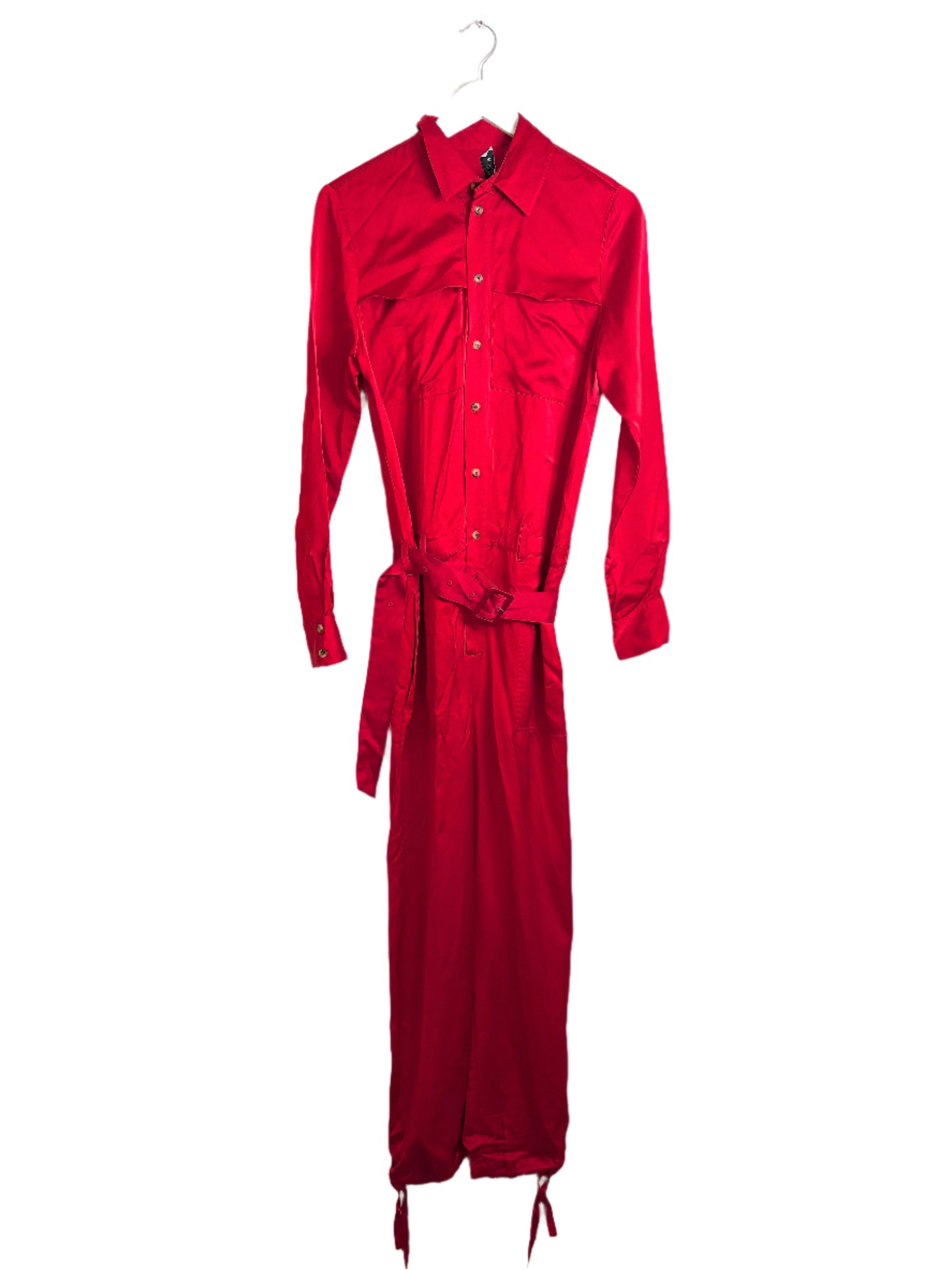 Serena Bute Red Utility Jumpsuit