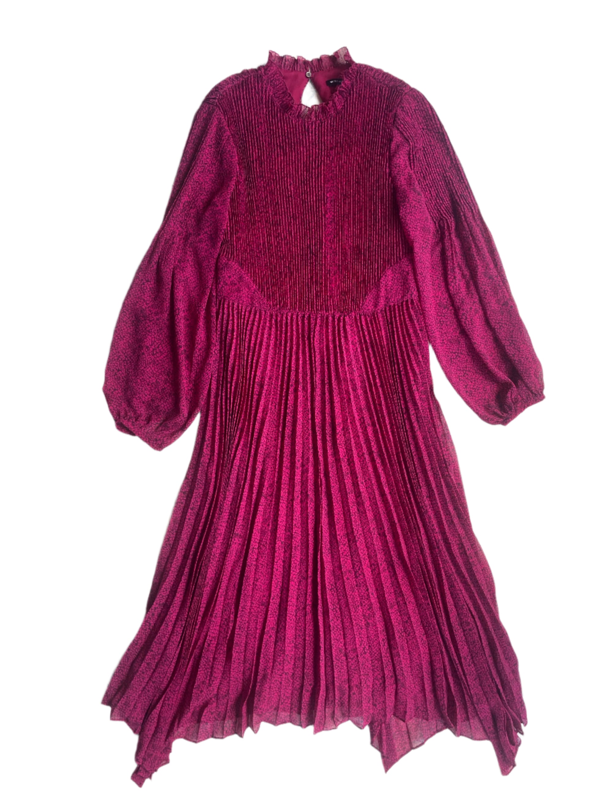 Whistles Abstract Snakeprint Pleat Dress