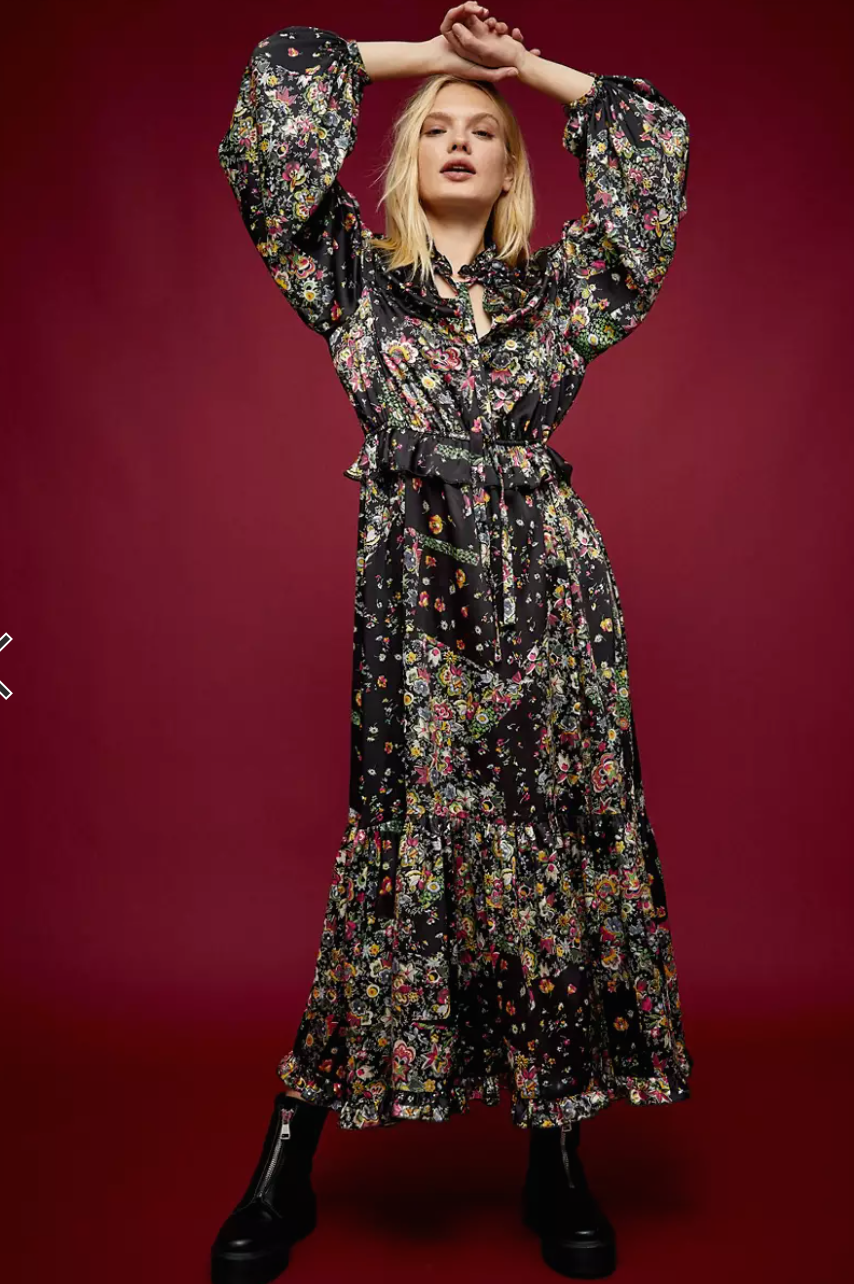 topshop idol midi dress Topshop | Dresses | Topshop Idol Vneck Midi Dress In Green Floral Size Us2 Nwot
