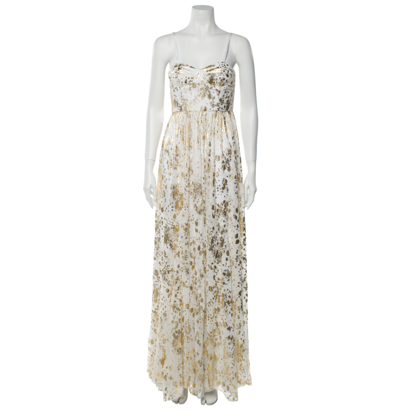Alice + Olivia Gold Painted Dress XS image 2