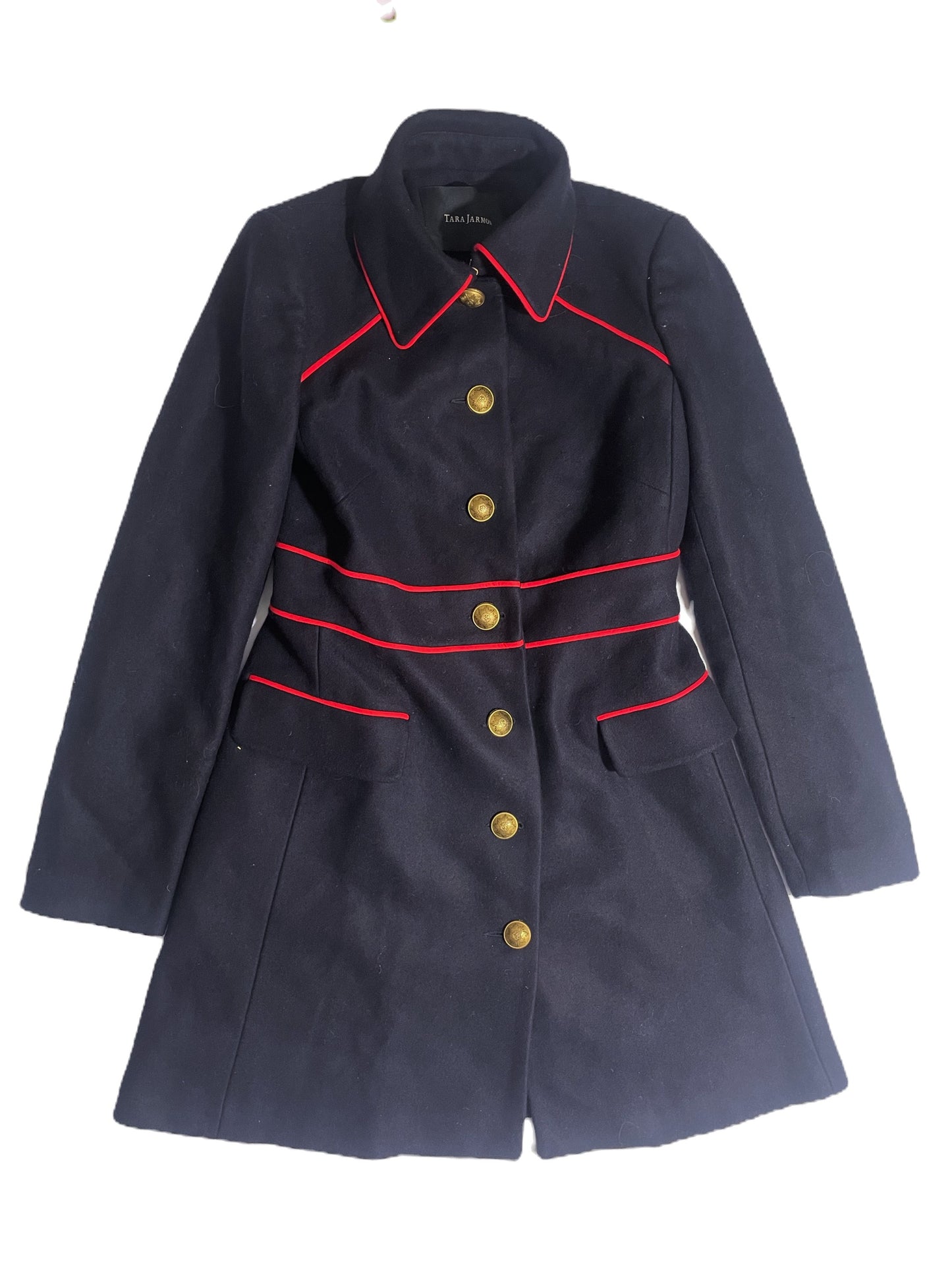 Tara Jarmon Navy Wool Coat UK 10 image 0