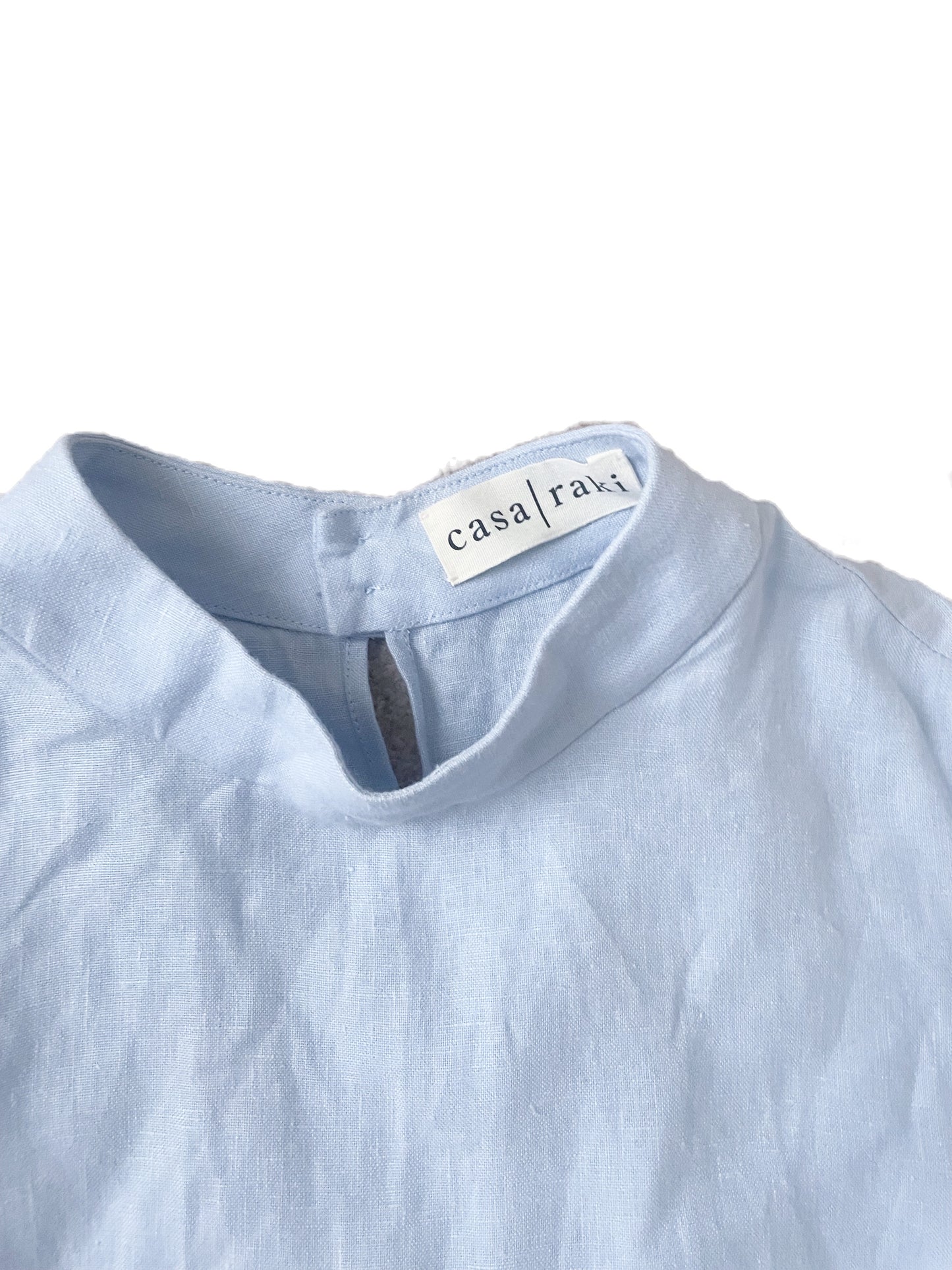 Casa Raki Blue Linen Dress S image 2
