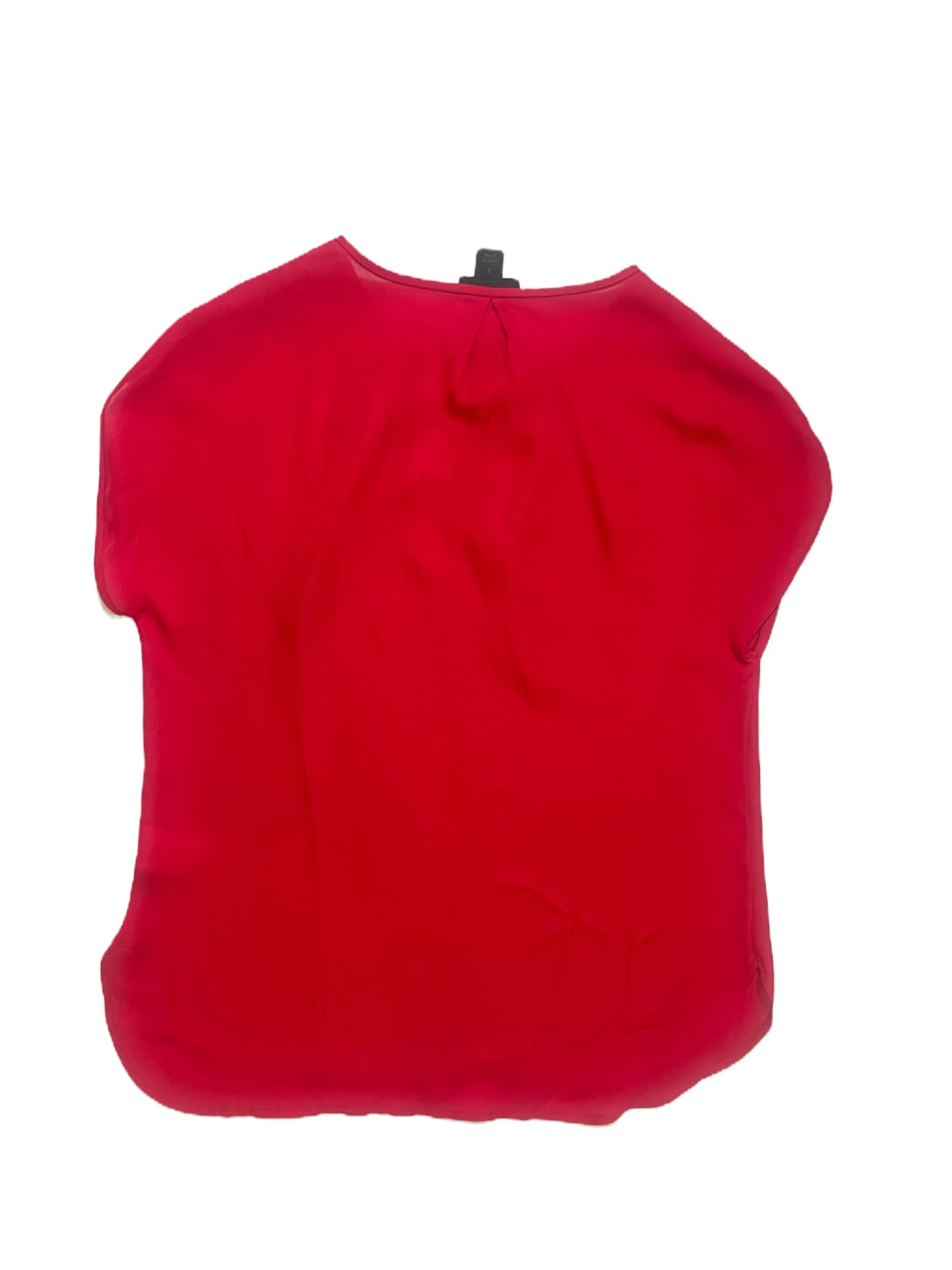 J.Crew Red Silk Blouse XXS image 1