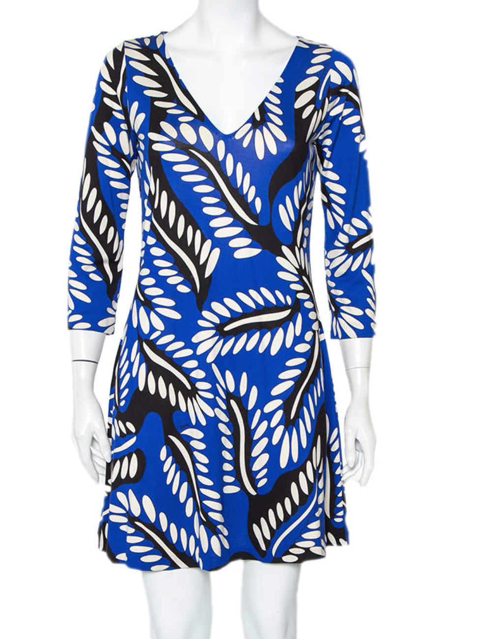 Diane Von Furstenberg Silk Print Dress UK 8 image 1