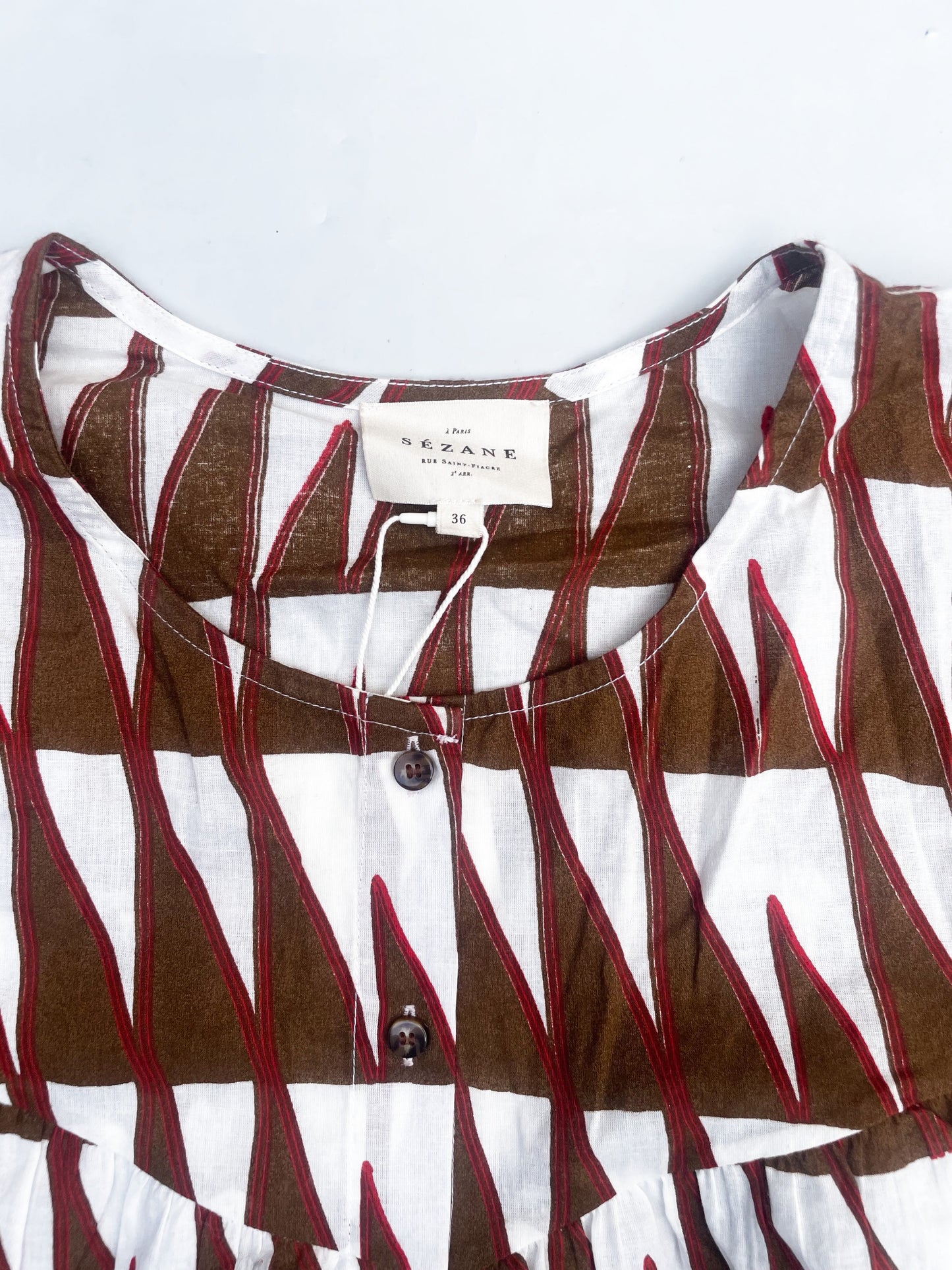 New With Tags Sézane Print Shirt UK 8 image 3
