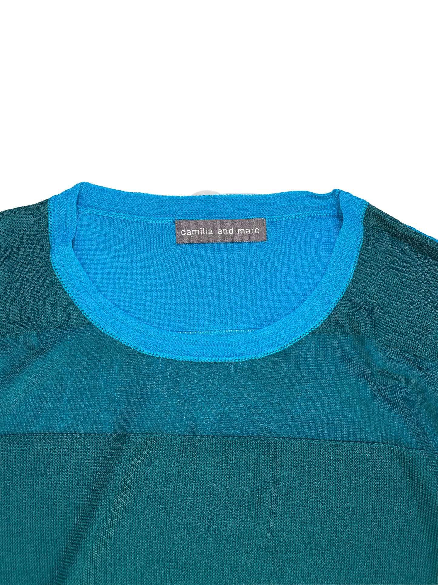 Camila and Marc Blue and Green Knit XS image 2