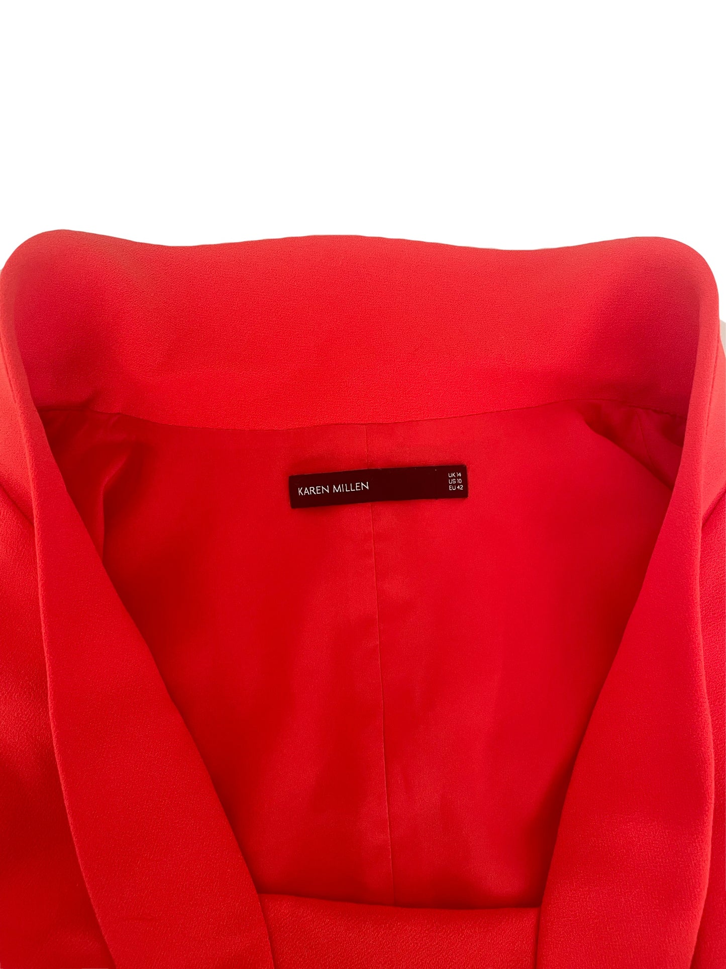 Karen Millen Red Crepe Dress UK 14 image 2
