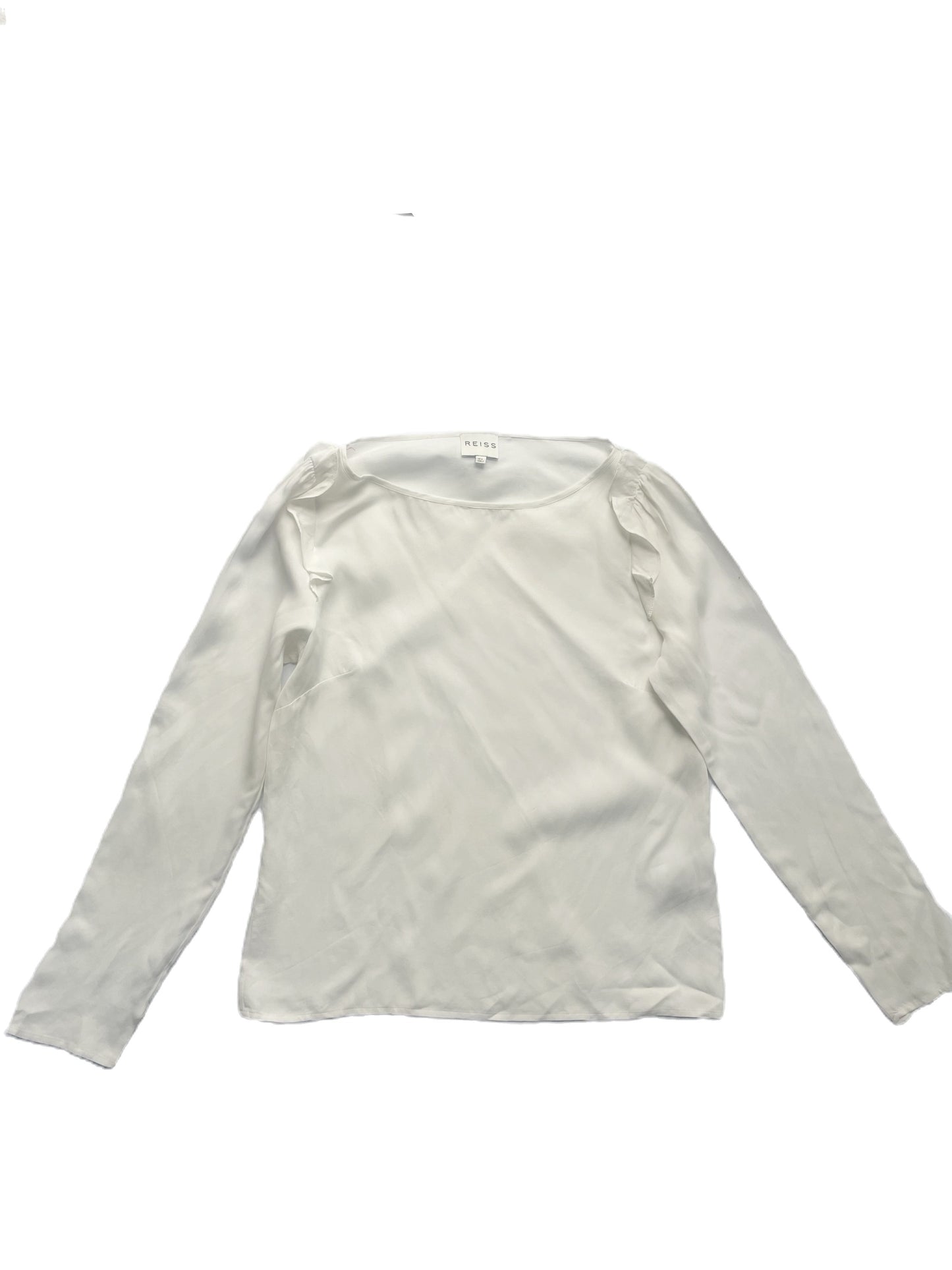 Reiss White Ruffle Blouse UK 6 image 0