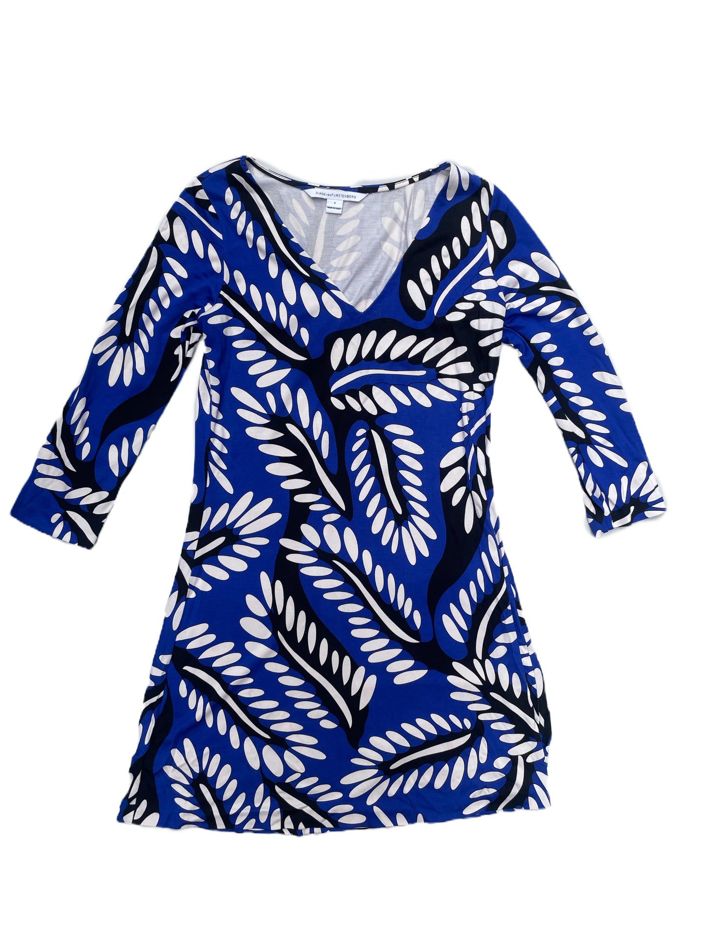 Diane Von Furstenberg Silk Print Dress UK 8 image 0
