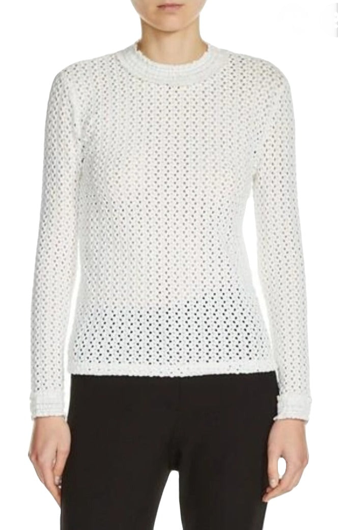 Maje Crochet White Top M image 1