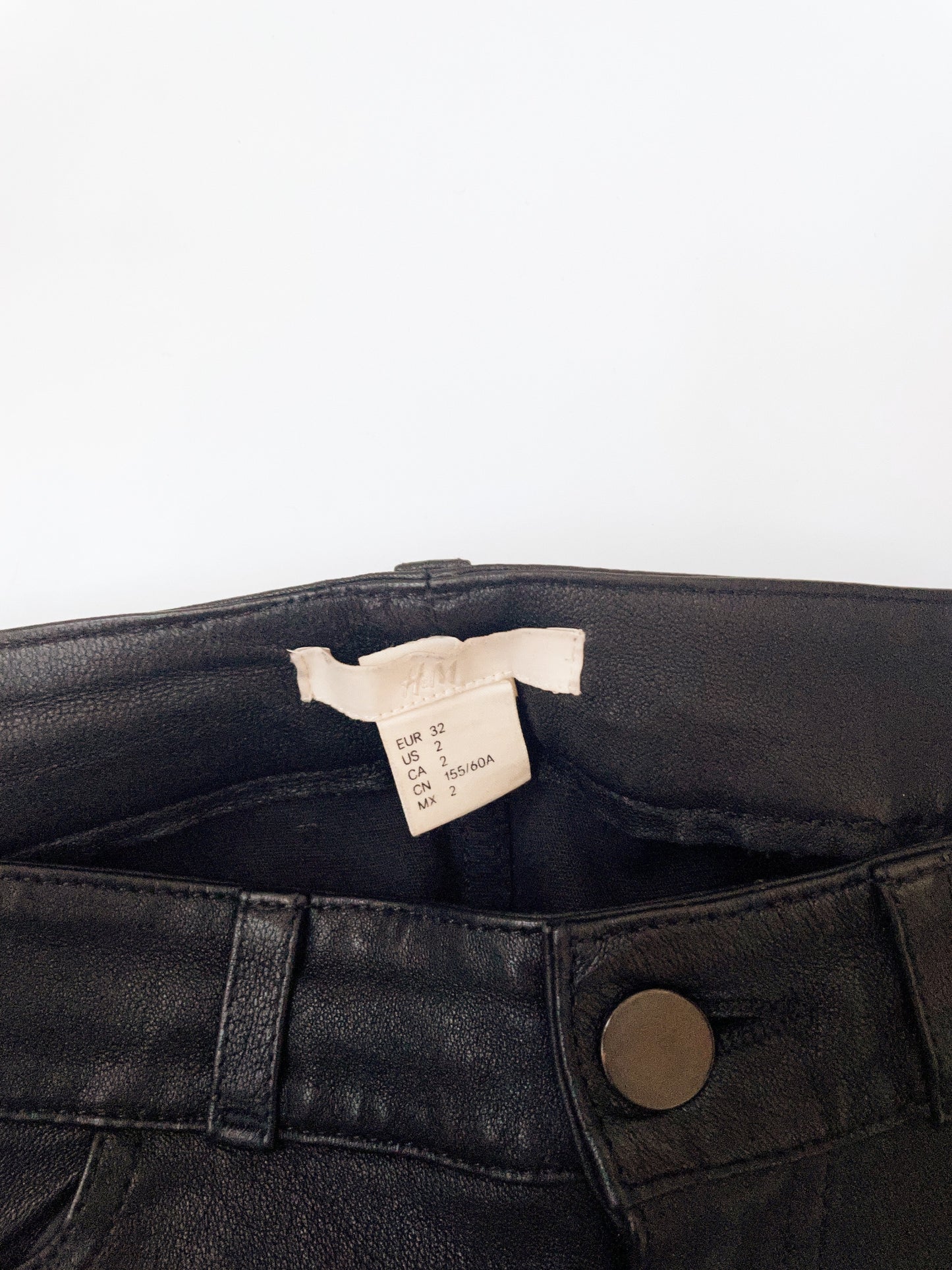 H&M Leather Trousers UK 4 image 2