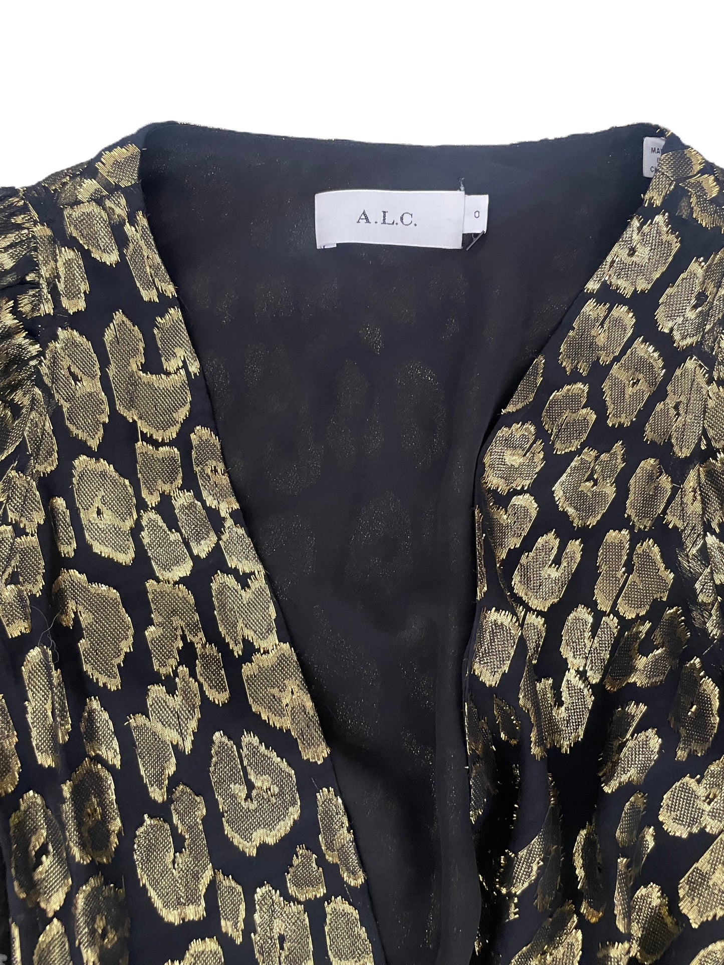 A.L.C Gold Foil Dress UK 6 image 3