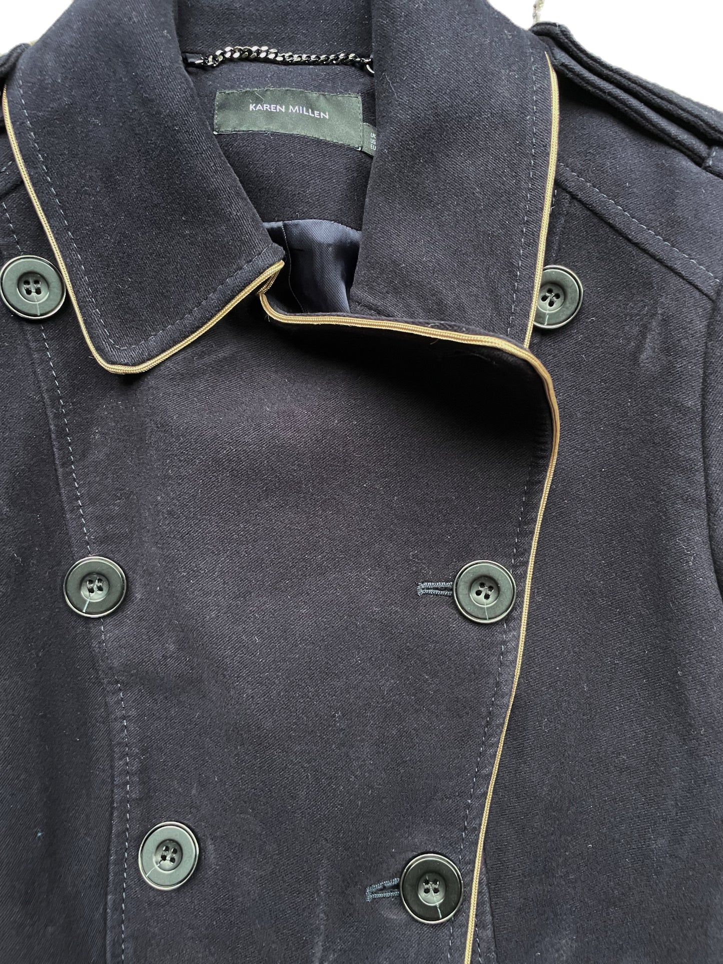 Karen Millen Navy Coat UK 8 image 2