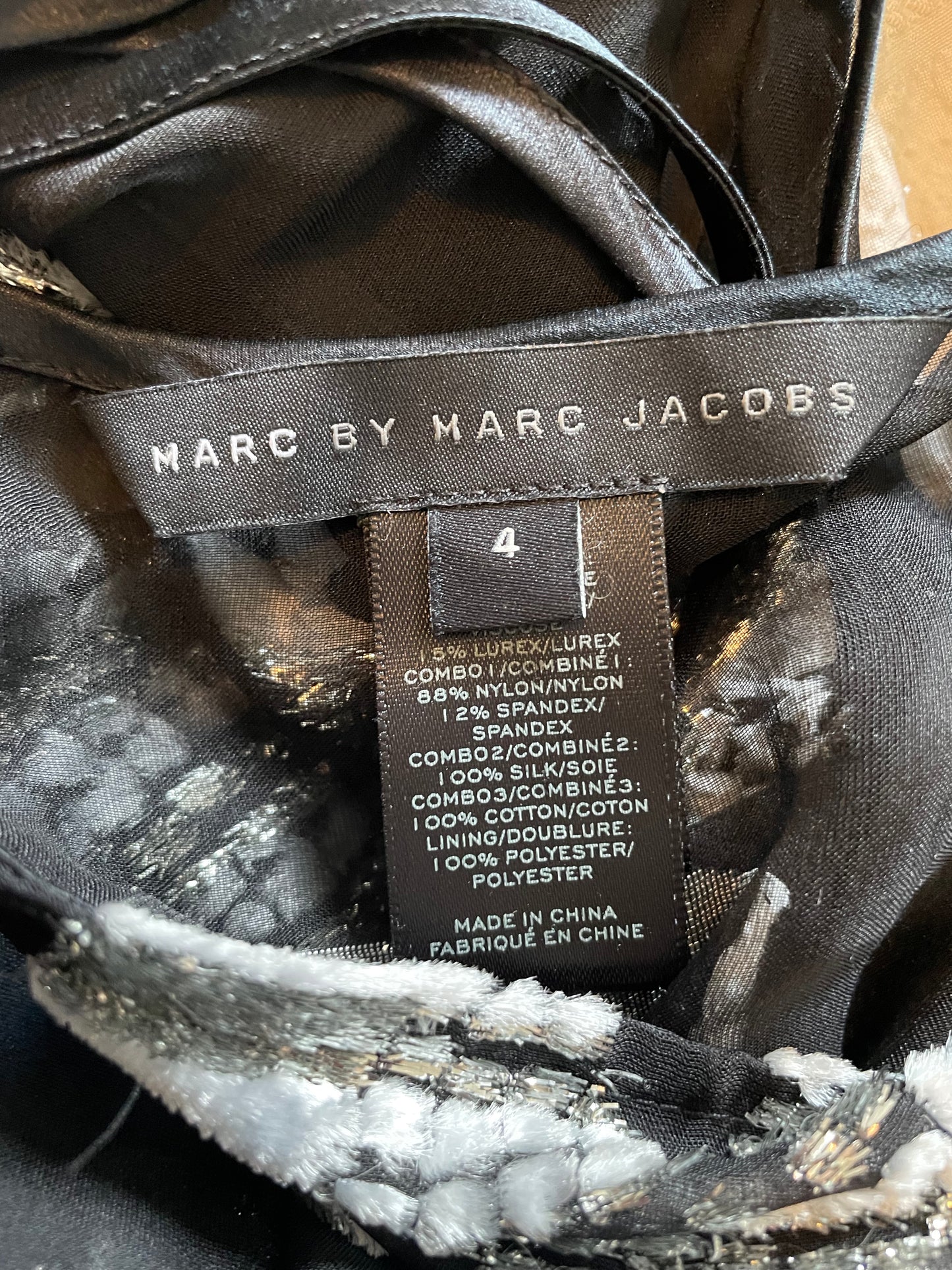 Marc by Marc Jacobs Metallic Dress UK 8 image 4