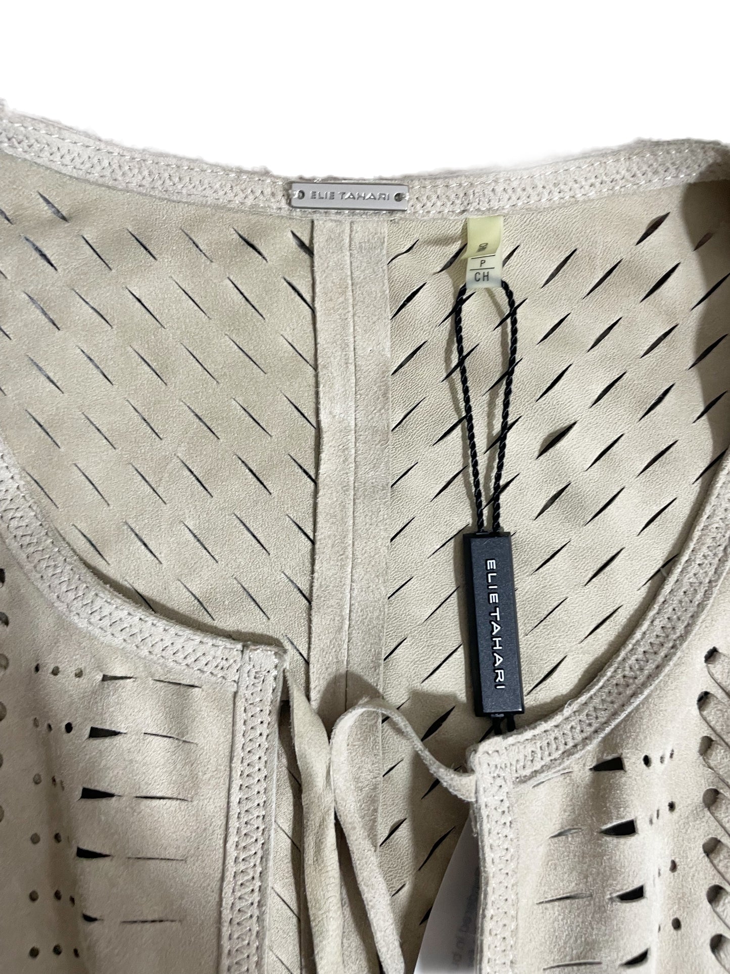 New With Tags Elie Tahari Suede Waistcoat S image 2