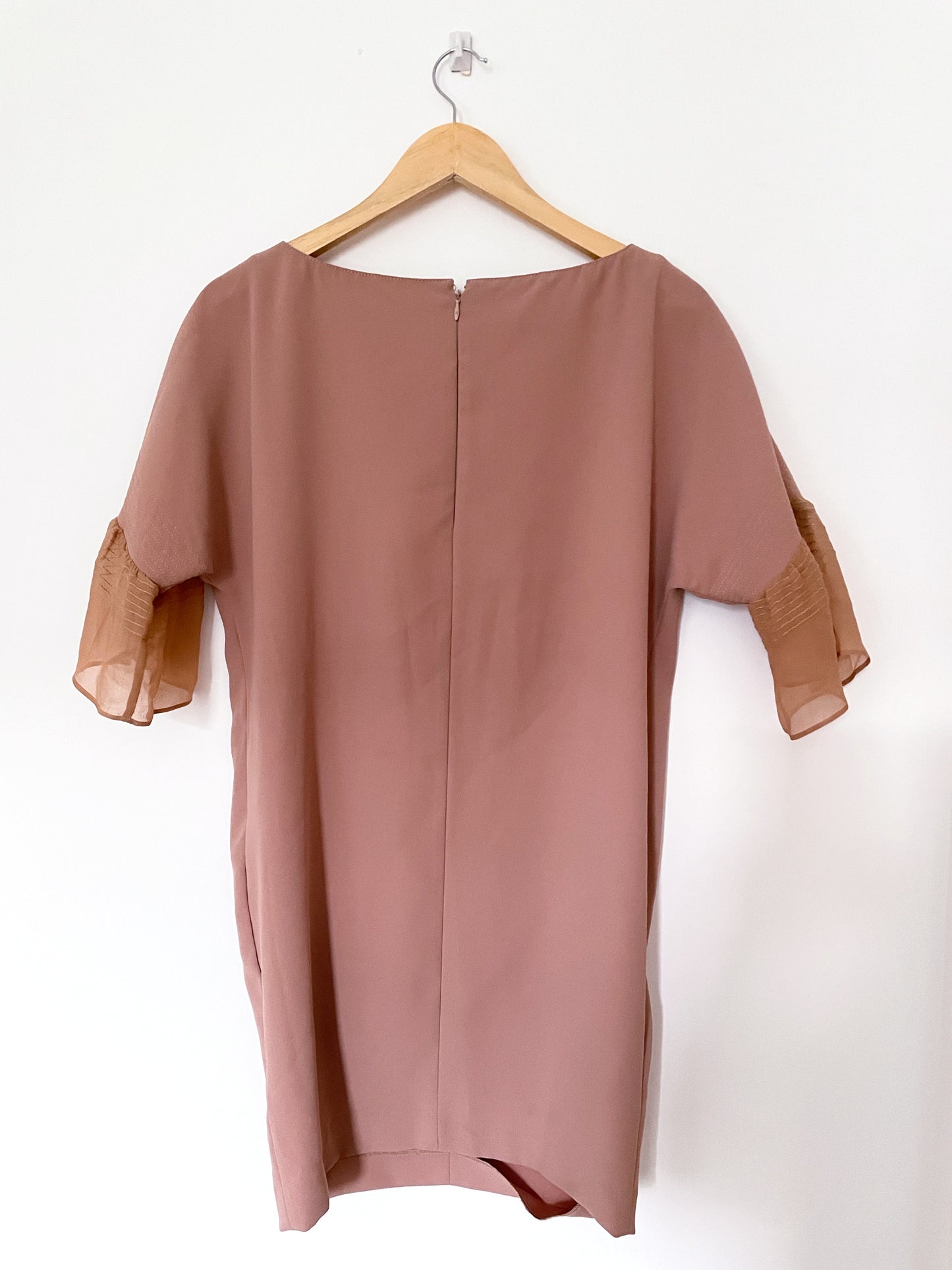 Elisabetta Franchi Tan Silk Dress UK 6 image 1