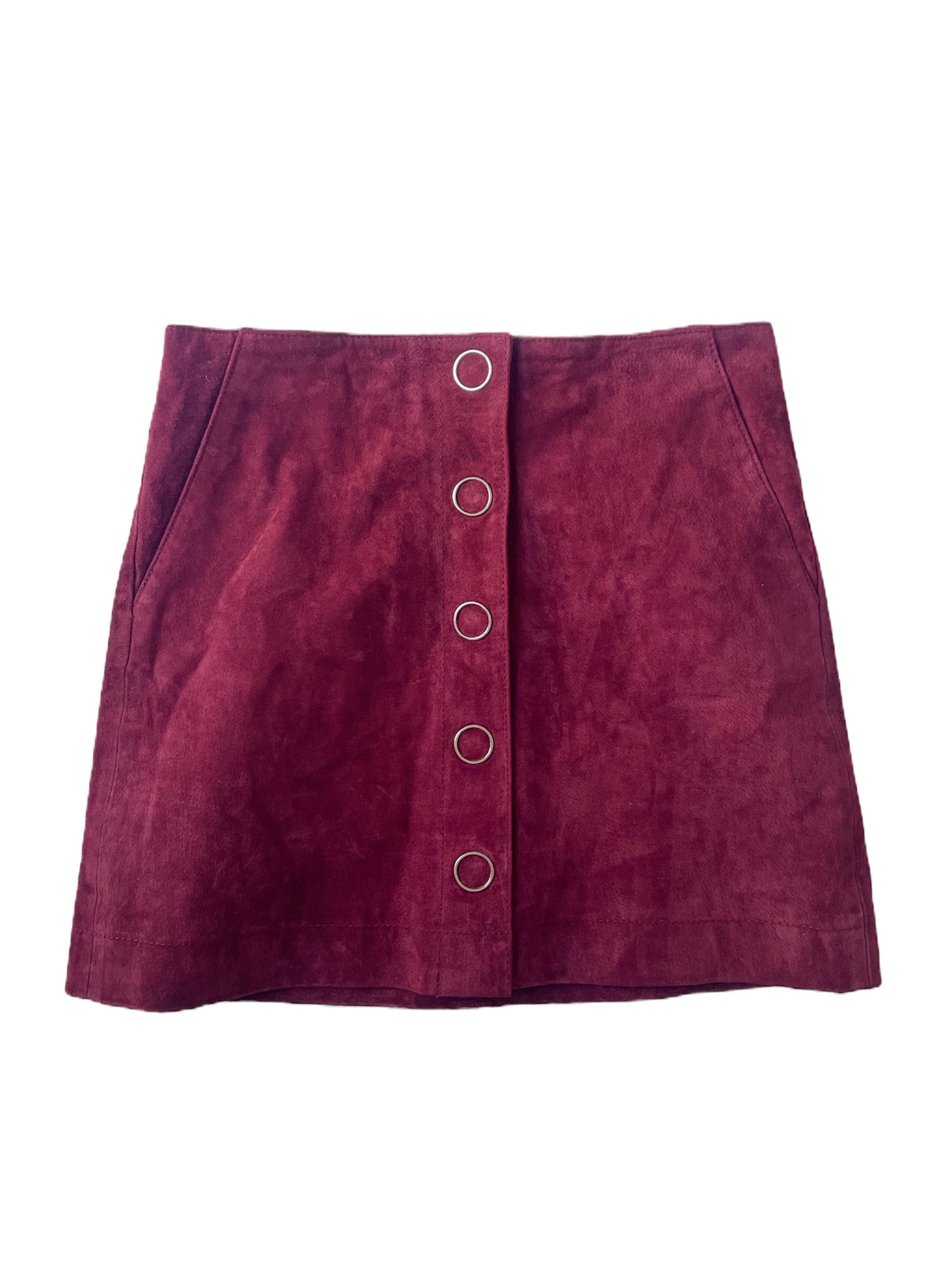 Mango Berry Suede Skirt M image 0