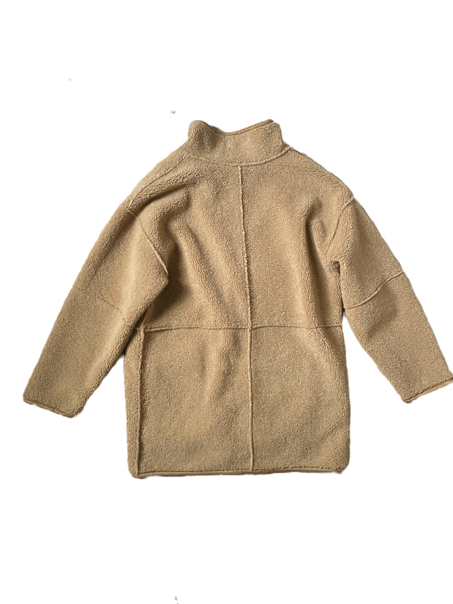 Vince Oversized Camel Teddy Coat XS image 1