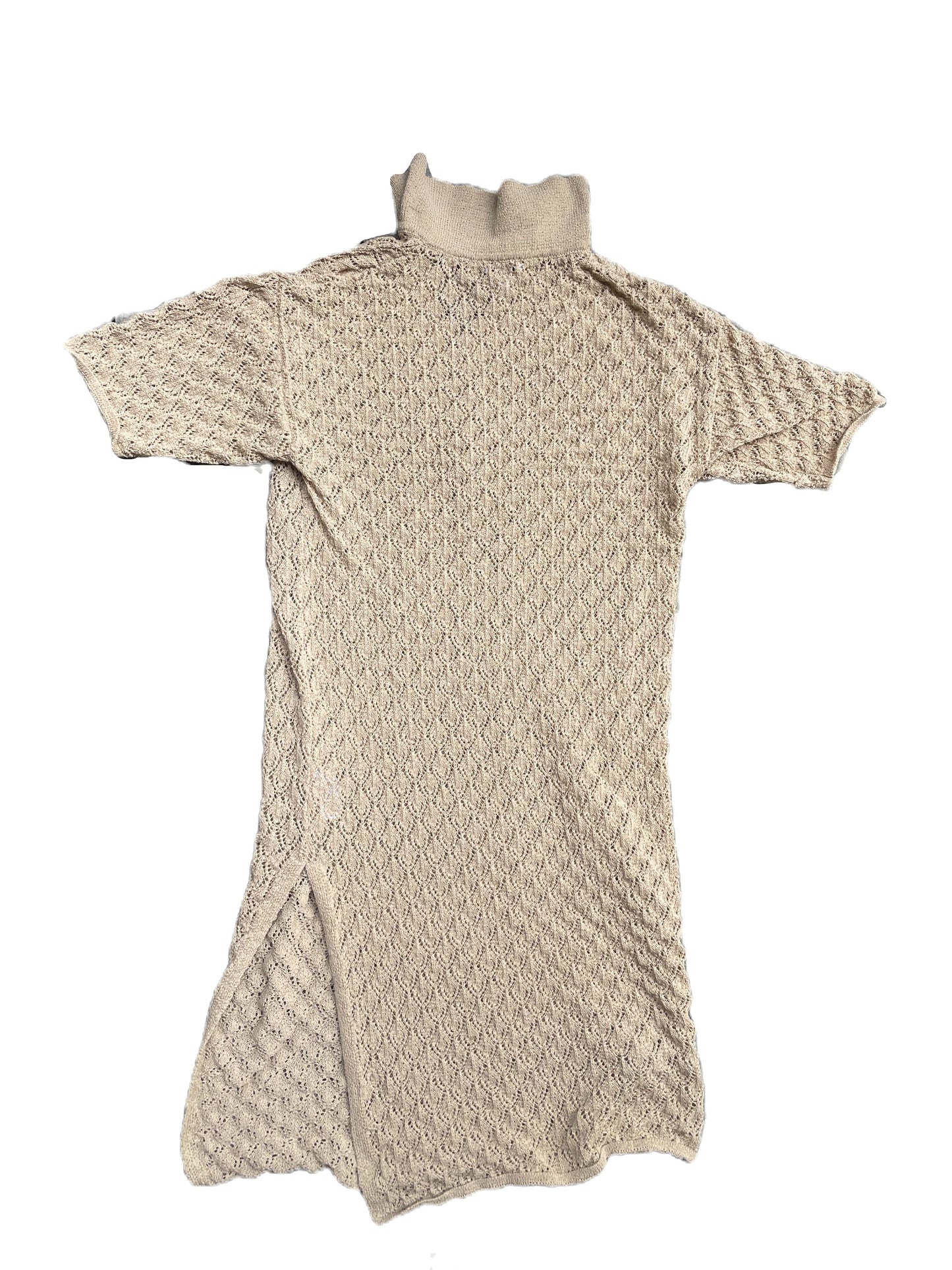 Topshop Beige Crochet Dress UK 10 image 1