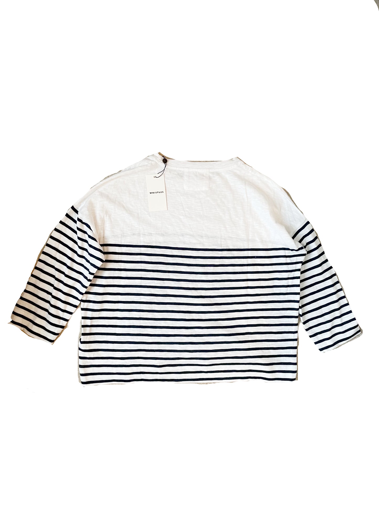 New With Tags Whistes Breton Striped Top S image 2