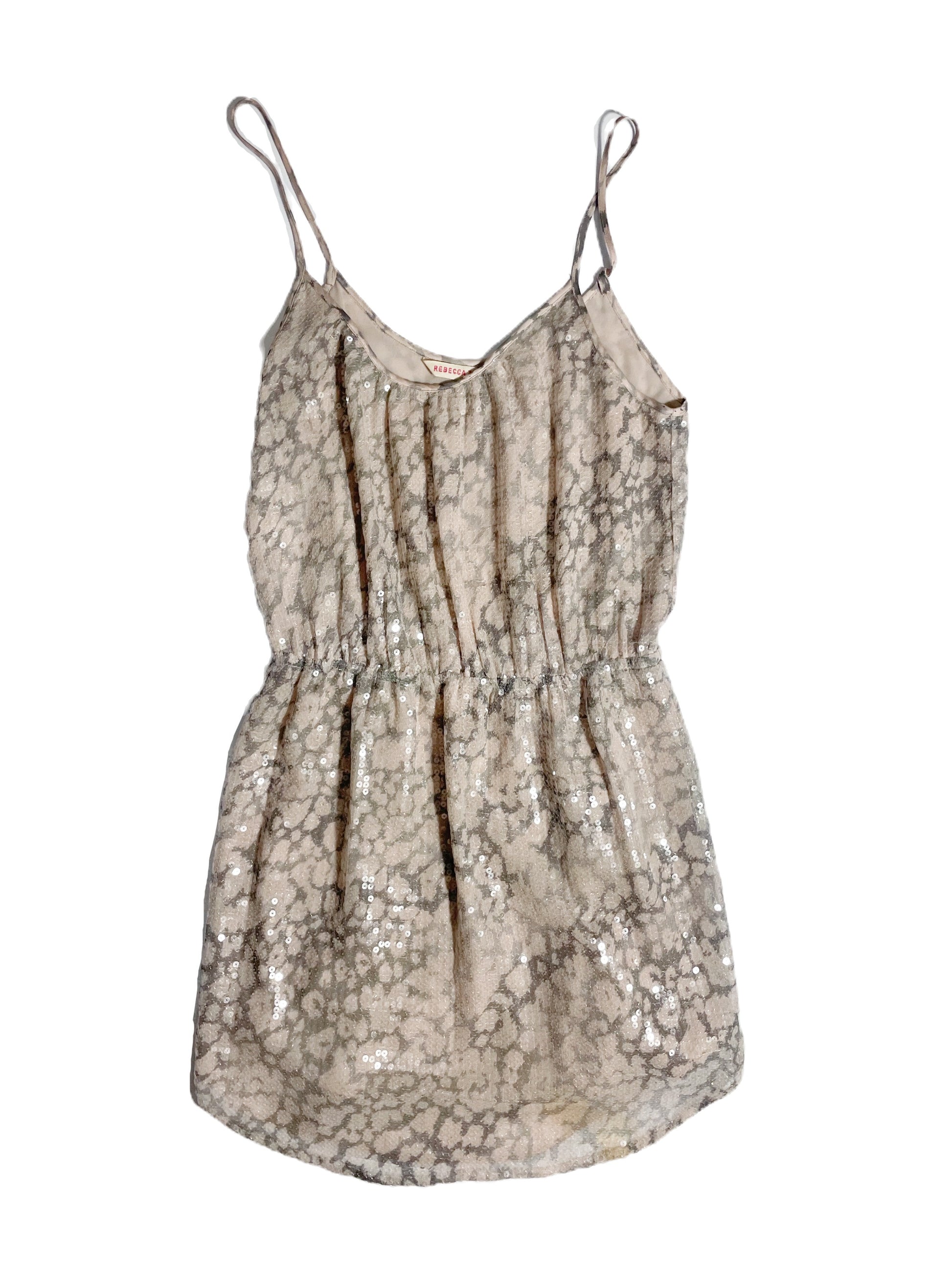 Rebecca Taylor Leopard Sequin Dress UK 8 image 0