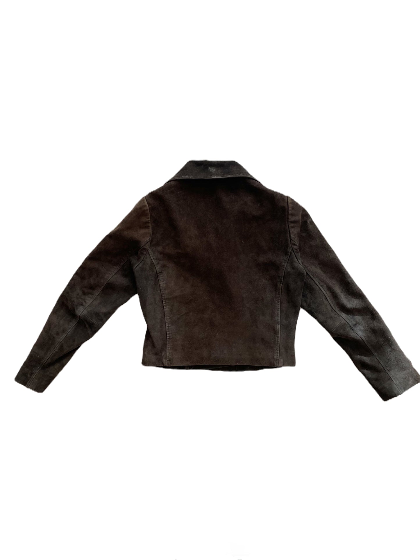 Topshop Grey Suede Biker Jacket UK 8 image 1