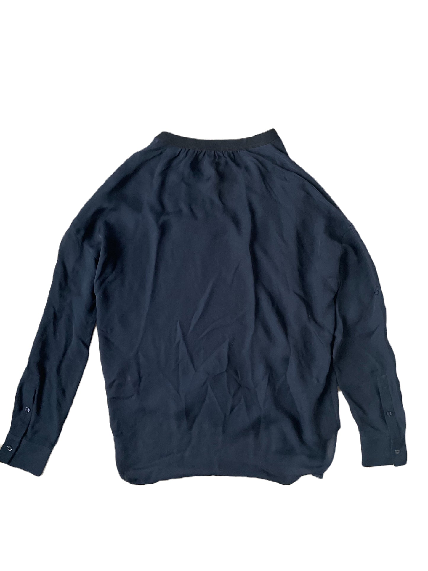 Vince Navy Silk Blouse XS image 1