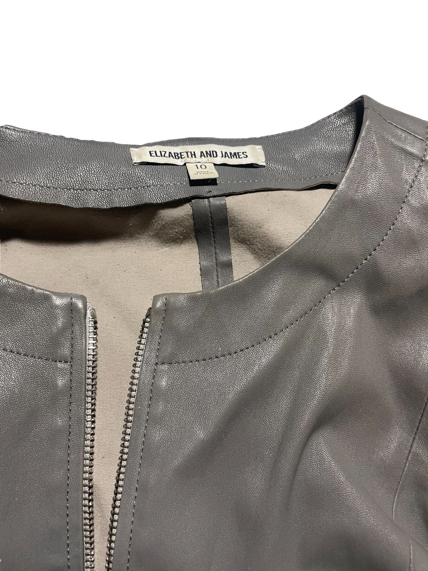 Elizabeth & James Leather Jacket UK 12 image 2