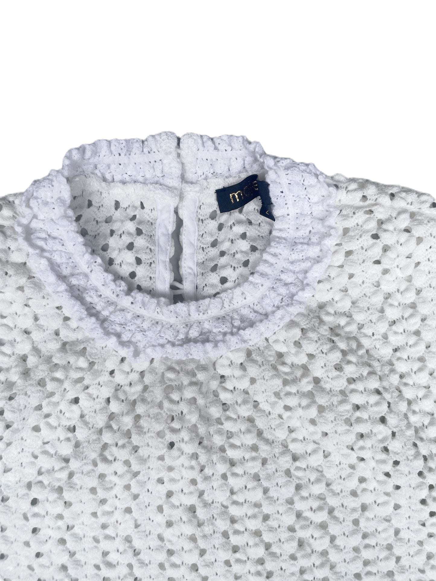 Maje Crochet White Top M image 3