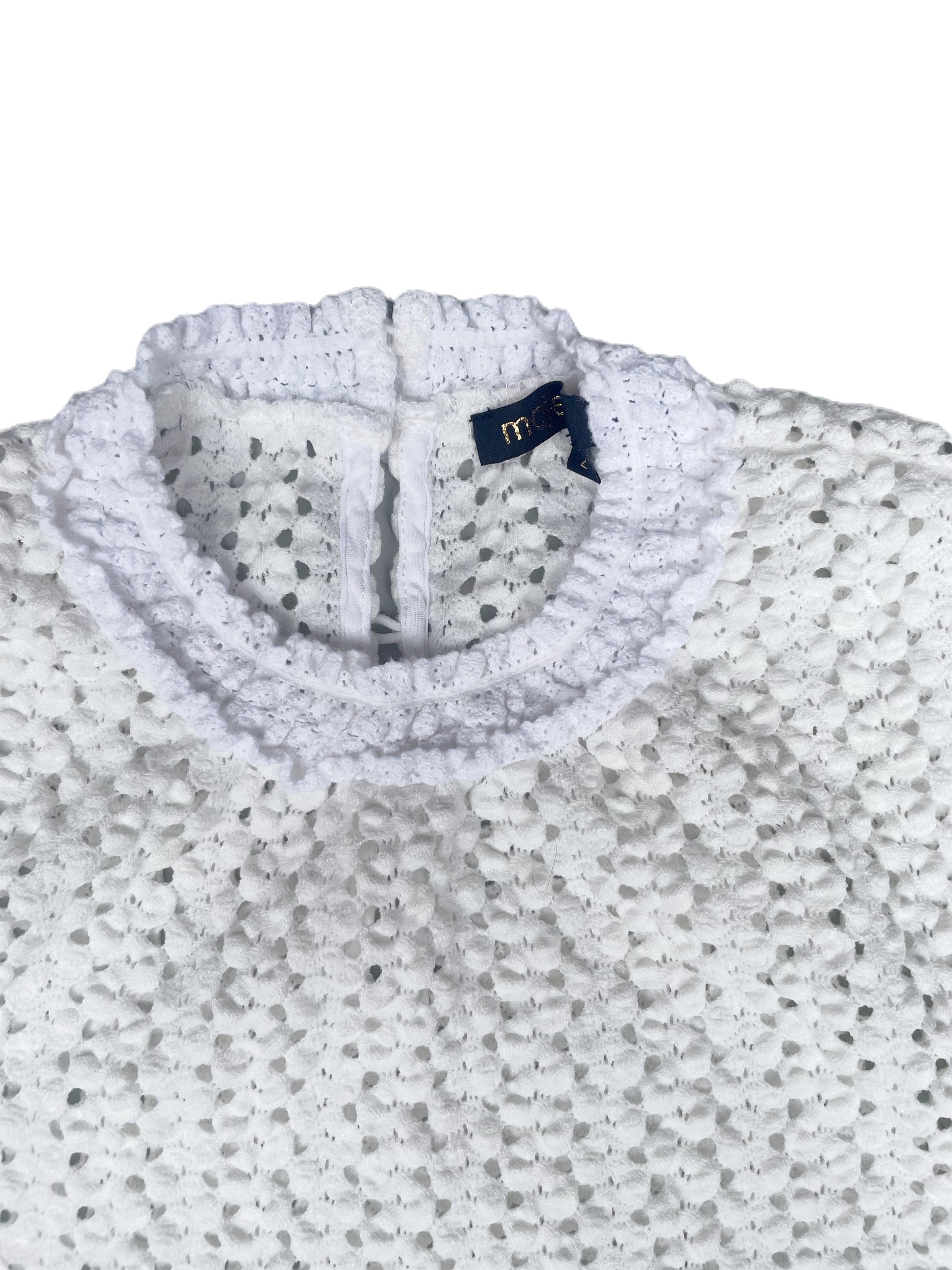 Maje Crochet White Top M image 3