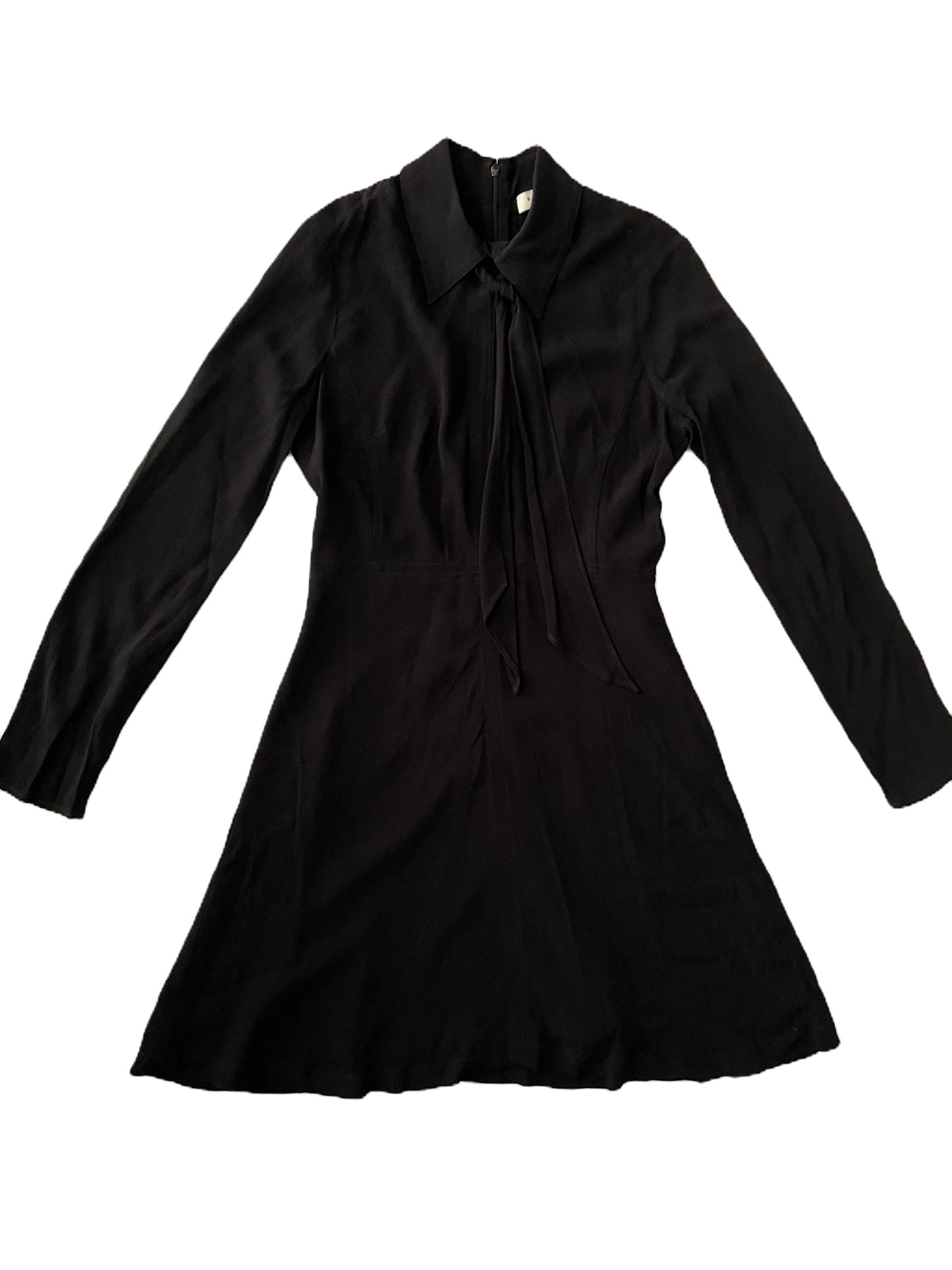 Sandro Black Crepe Dress S image 0