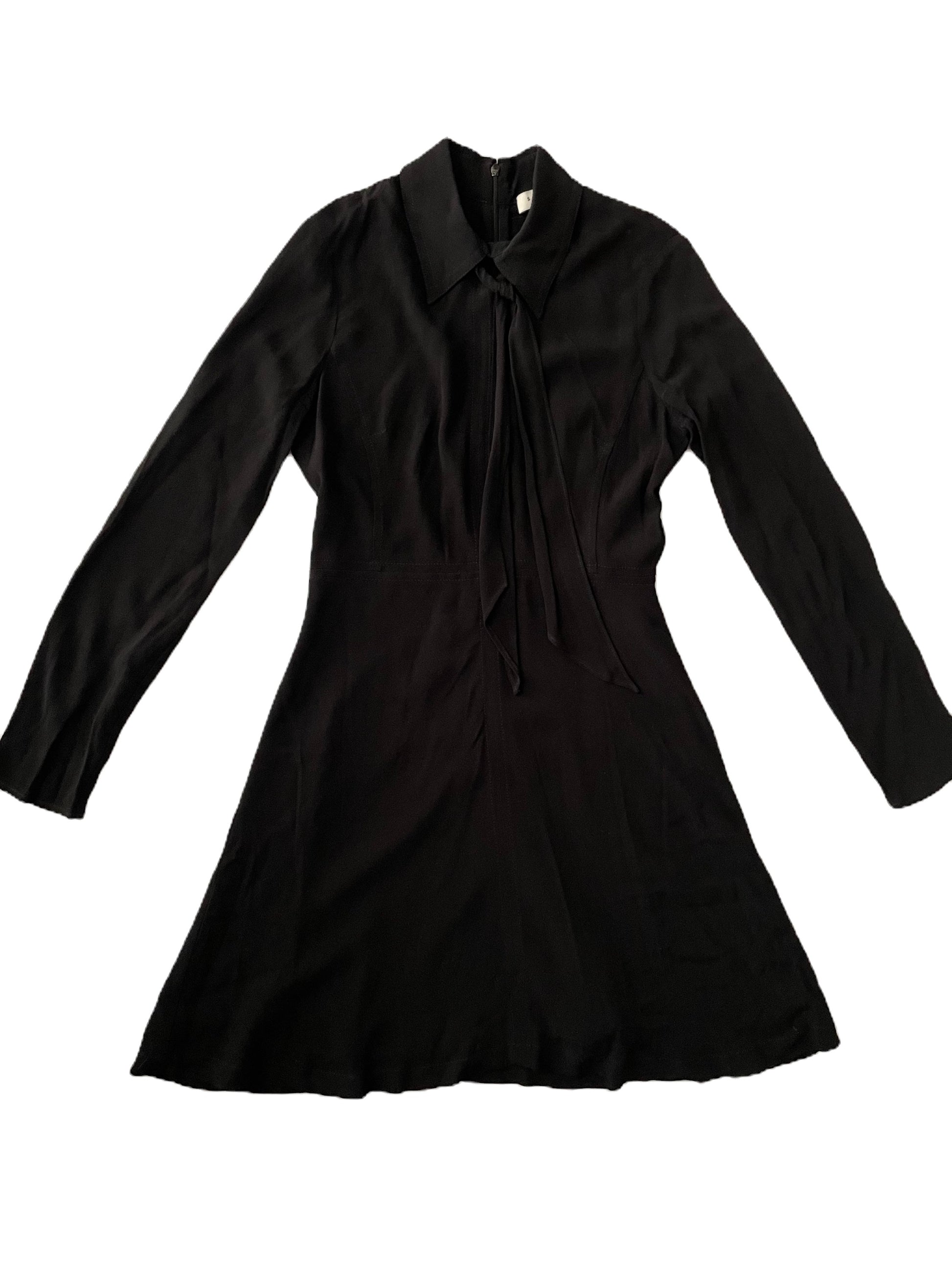 Sandro Black Crepe Dress S image 0