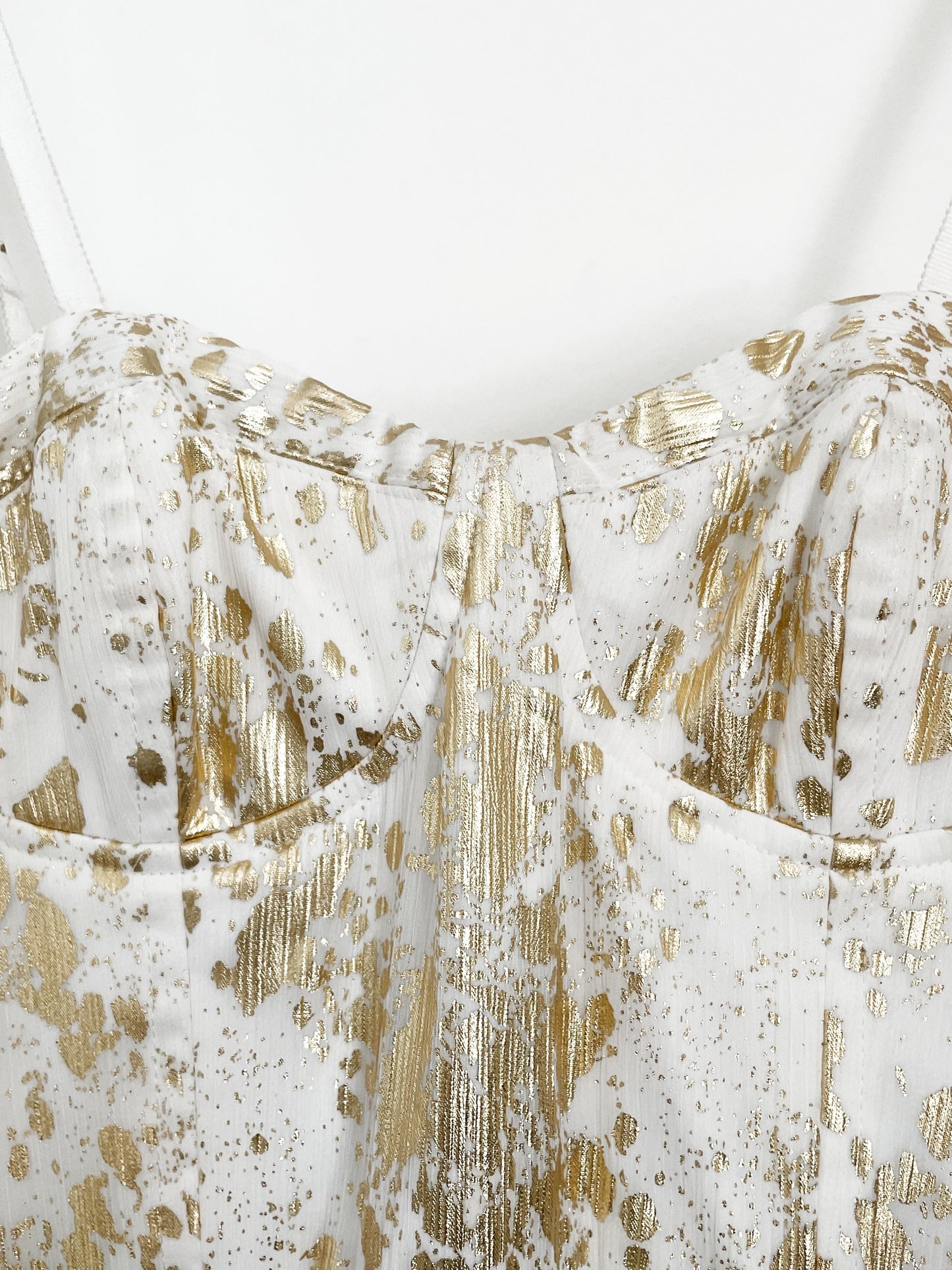 Alice + Olivia Gold Painted Dress XS image 4