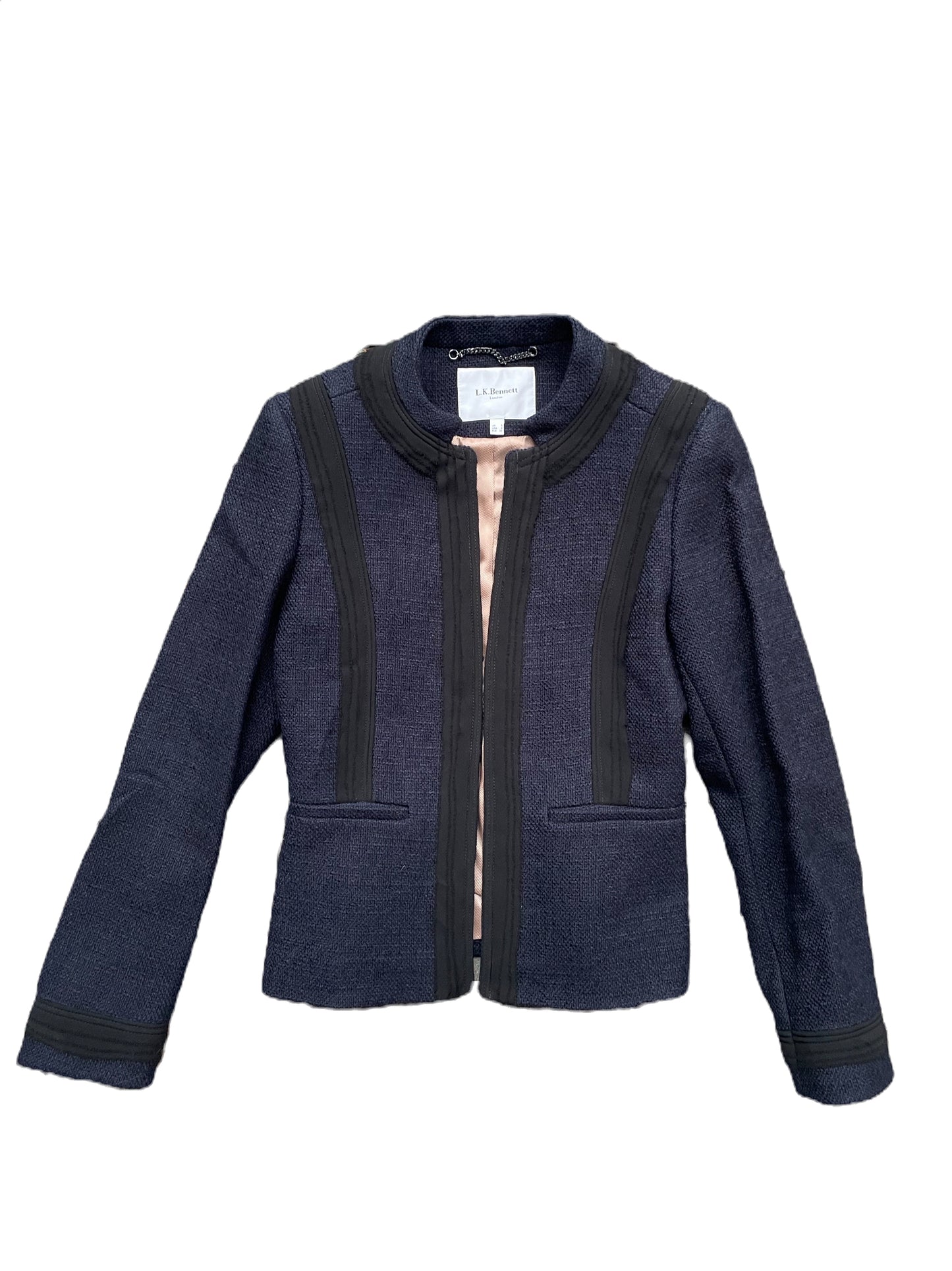 LK Bennett Charlee Navy Tweed Jacket UK 10 image 0