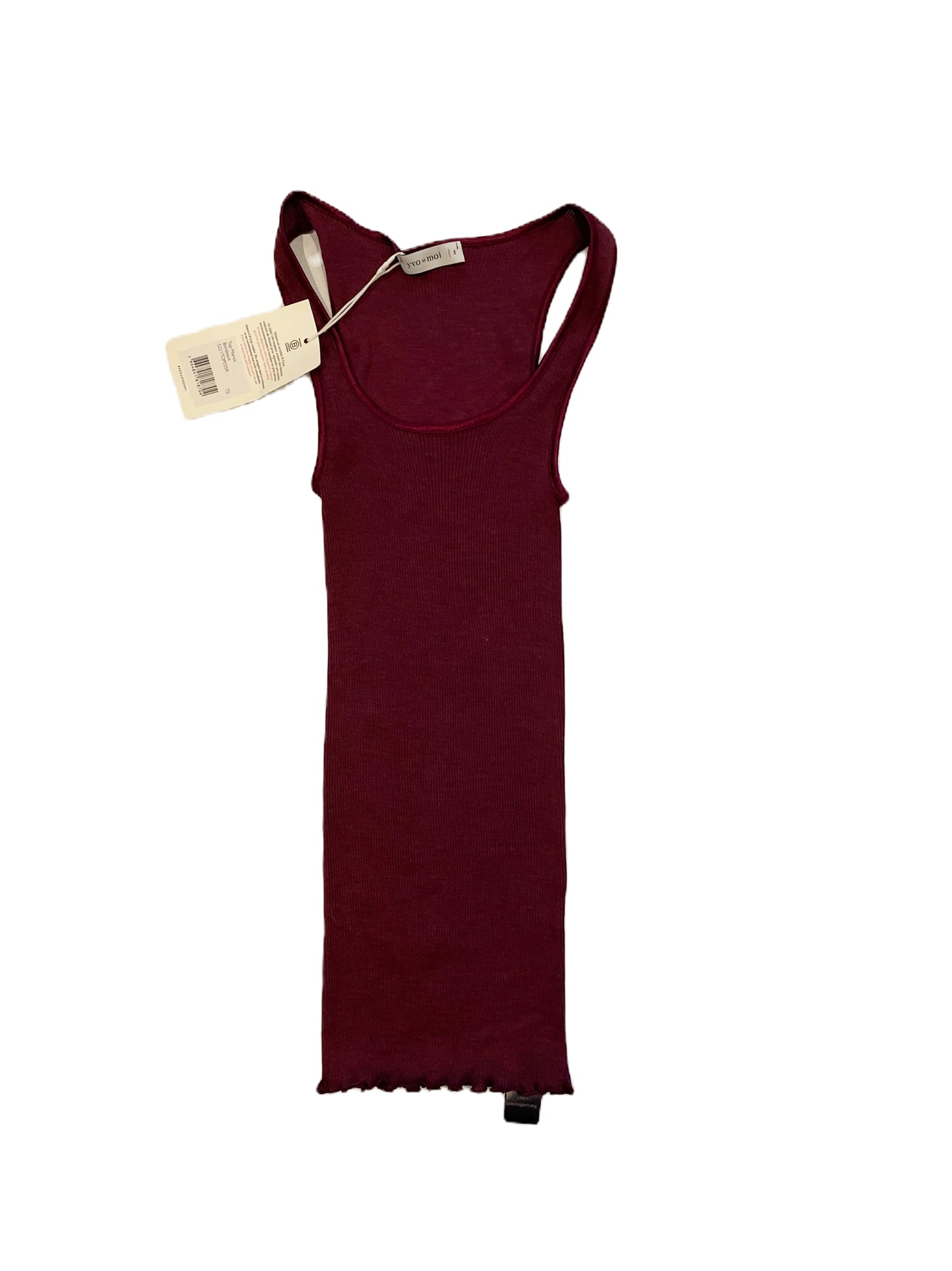 New with Tags Sézane/Yvo et Moi Burgundy Silk & Wool Tank S image 1
