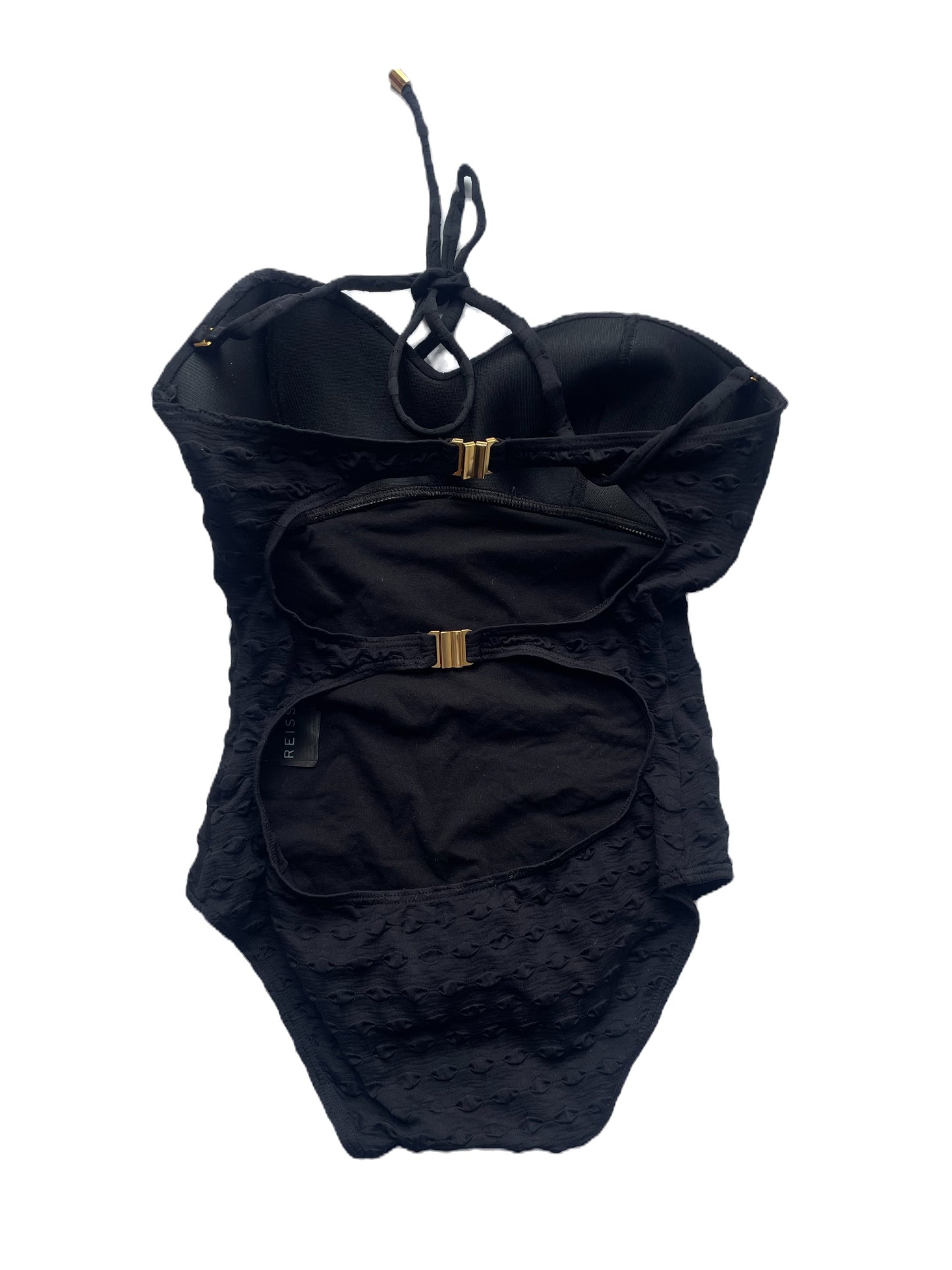 Reiss Textured Black Swimsuit XS image 1