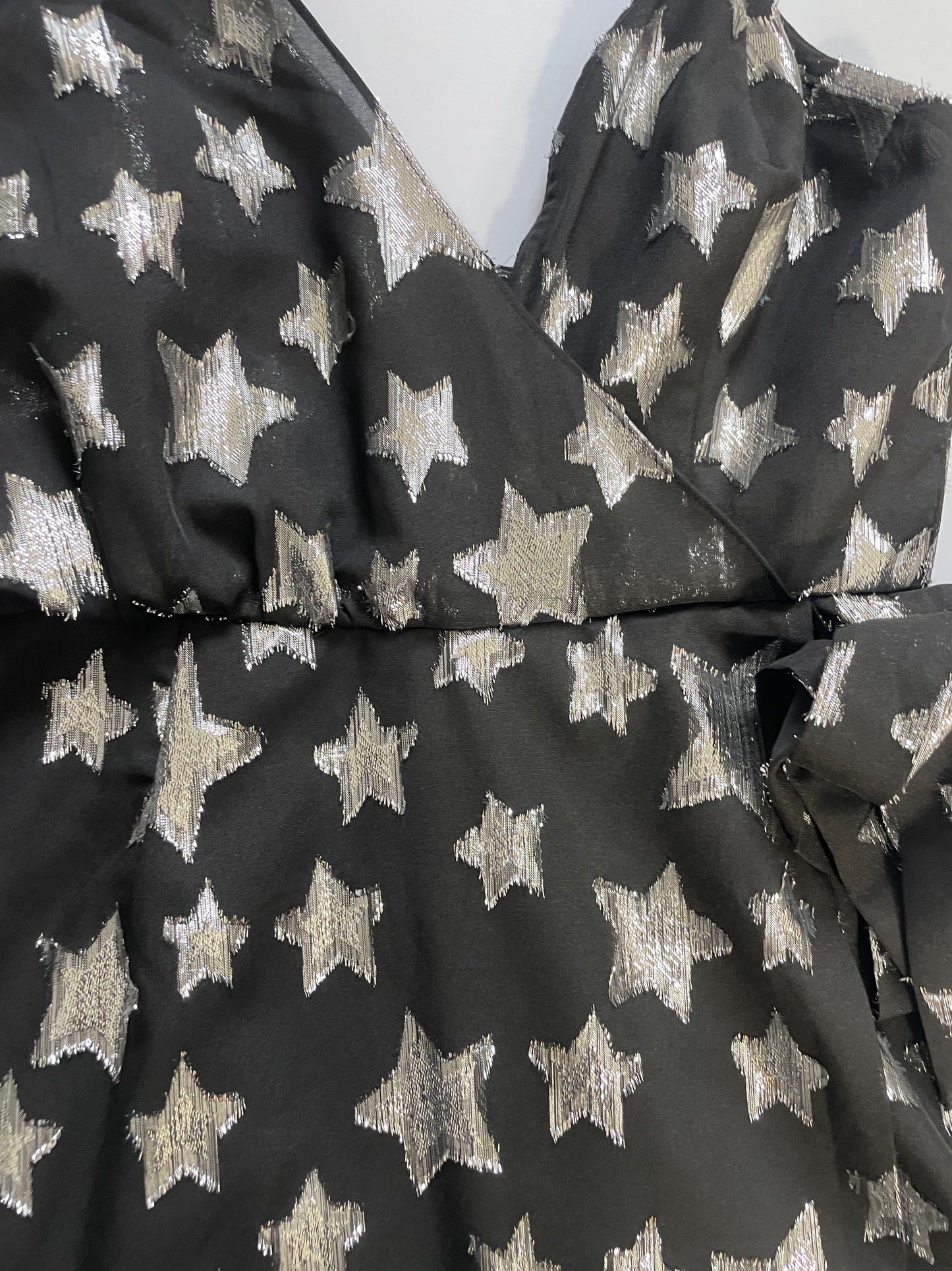 New With Tags Rare For Love & Lemons Metallic Star Print Dress S image 3