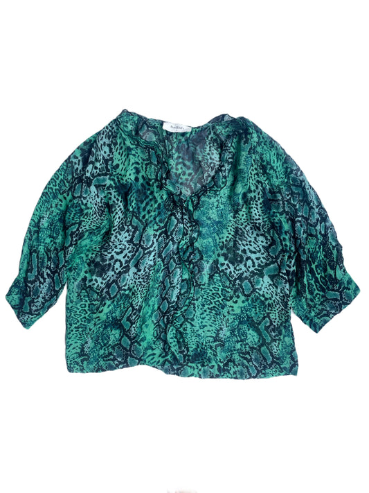 Ba&sh Green Snake Print Blouse S image 0