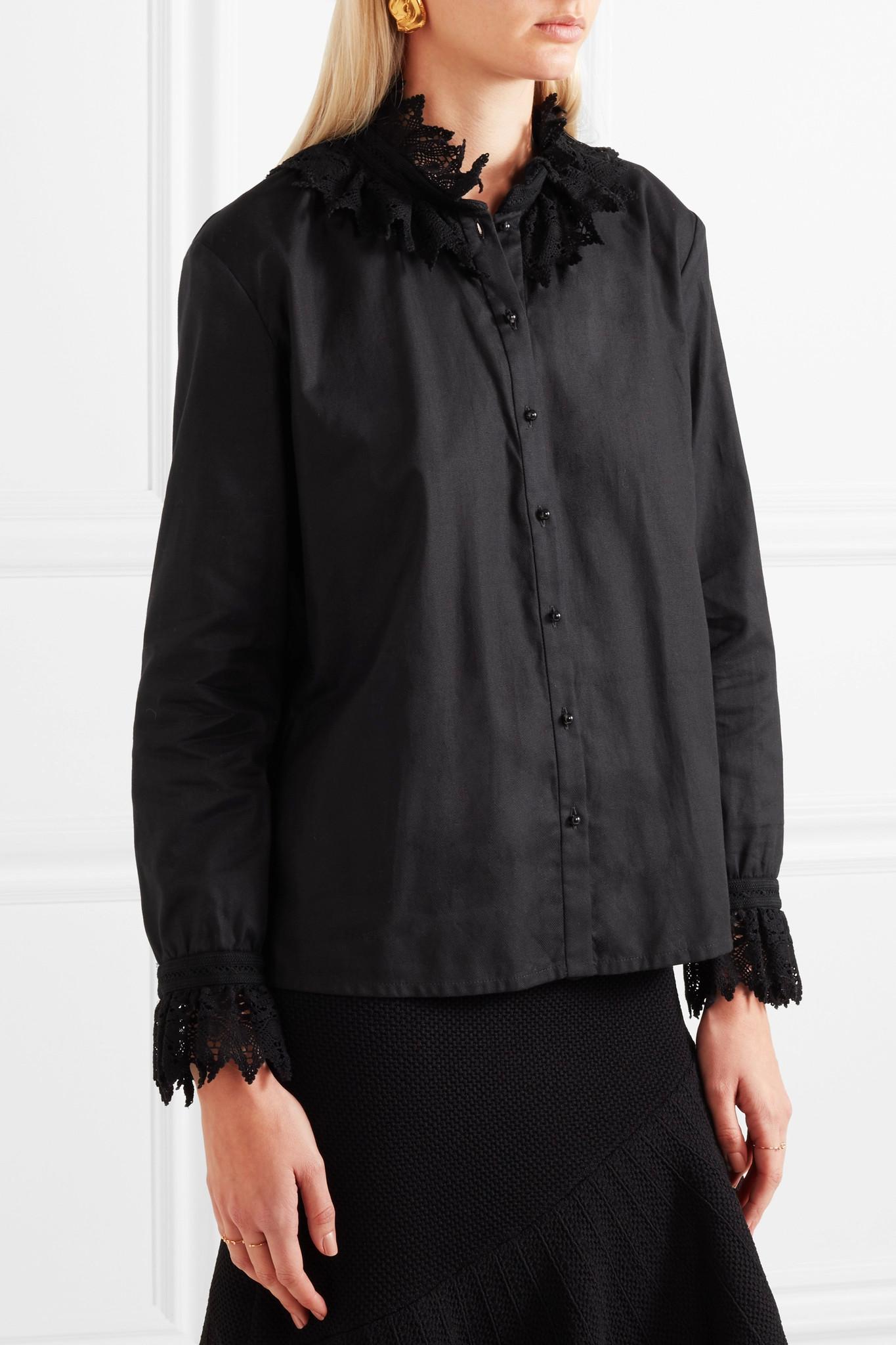 Vilshenko Lace Trimmed Shirt UK 10 image 0
