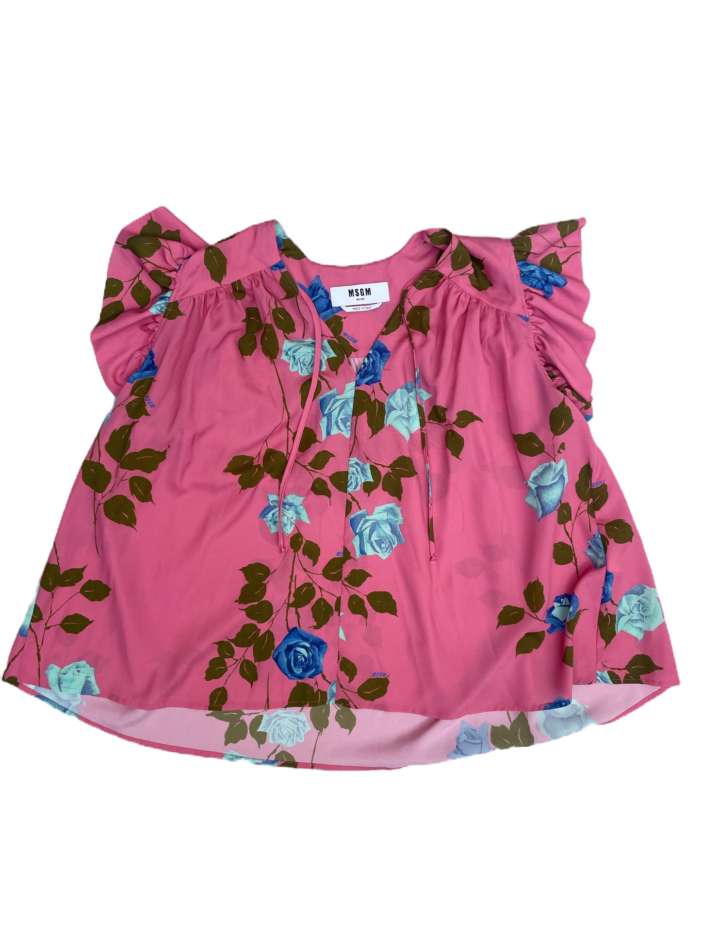 MSGM Pink Floral Blouse UK 8 image 0