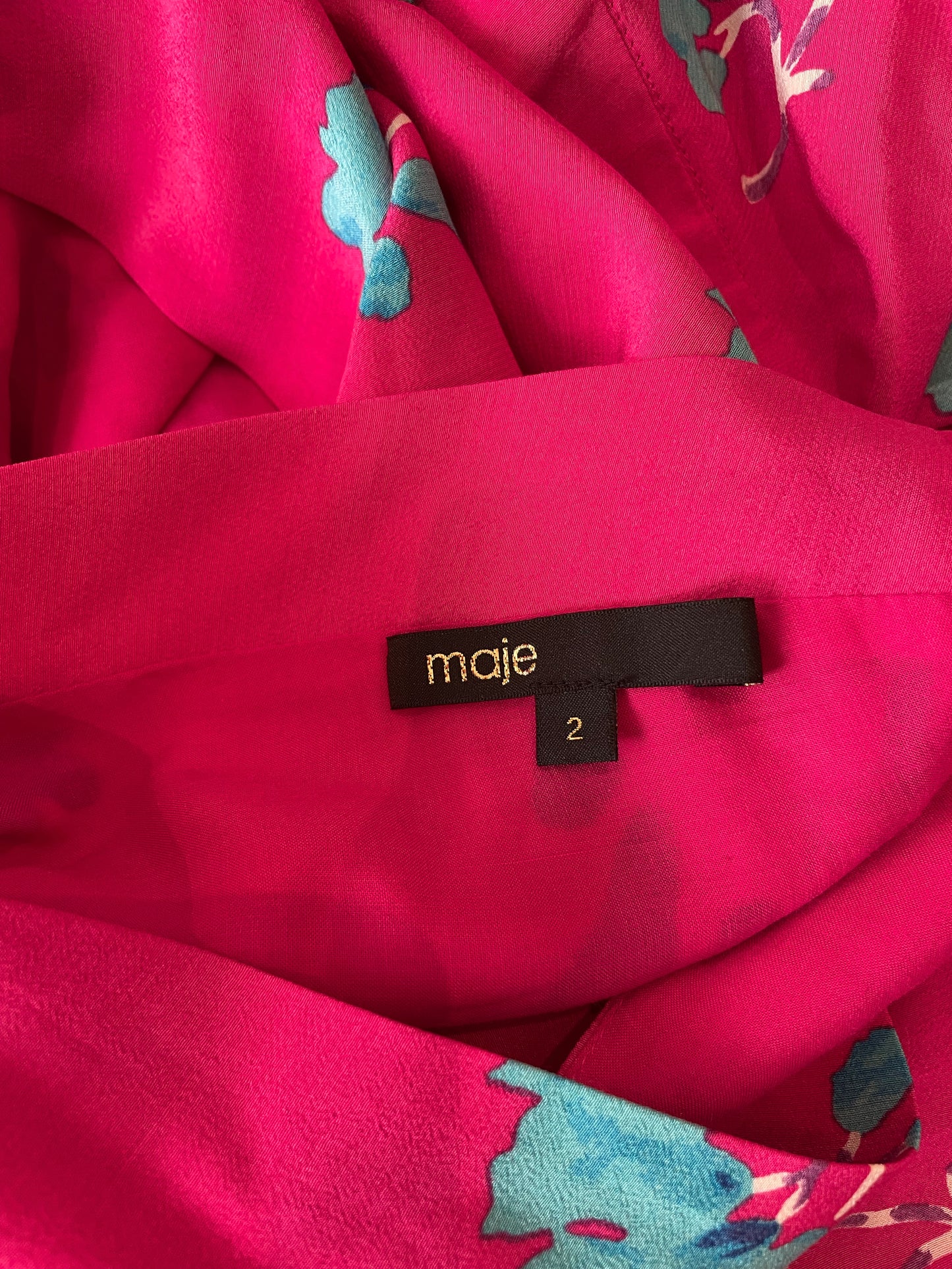 Maje Floral Pink Dress M image 5