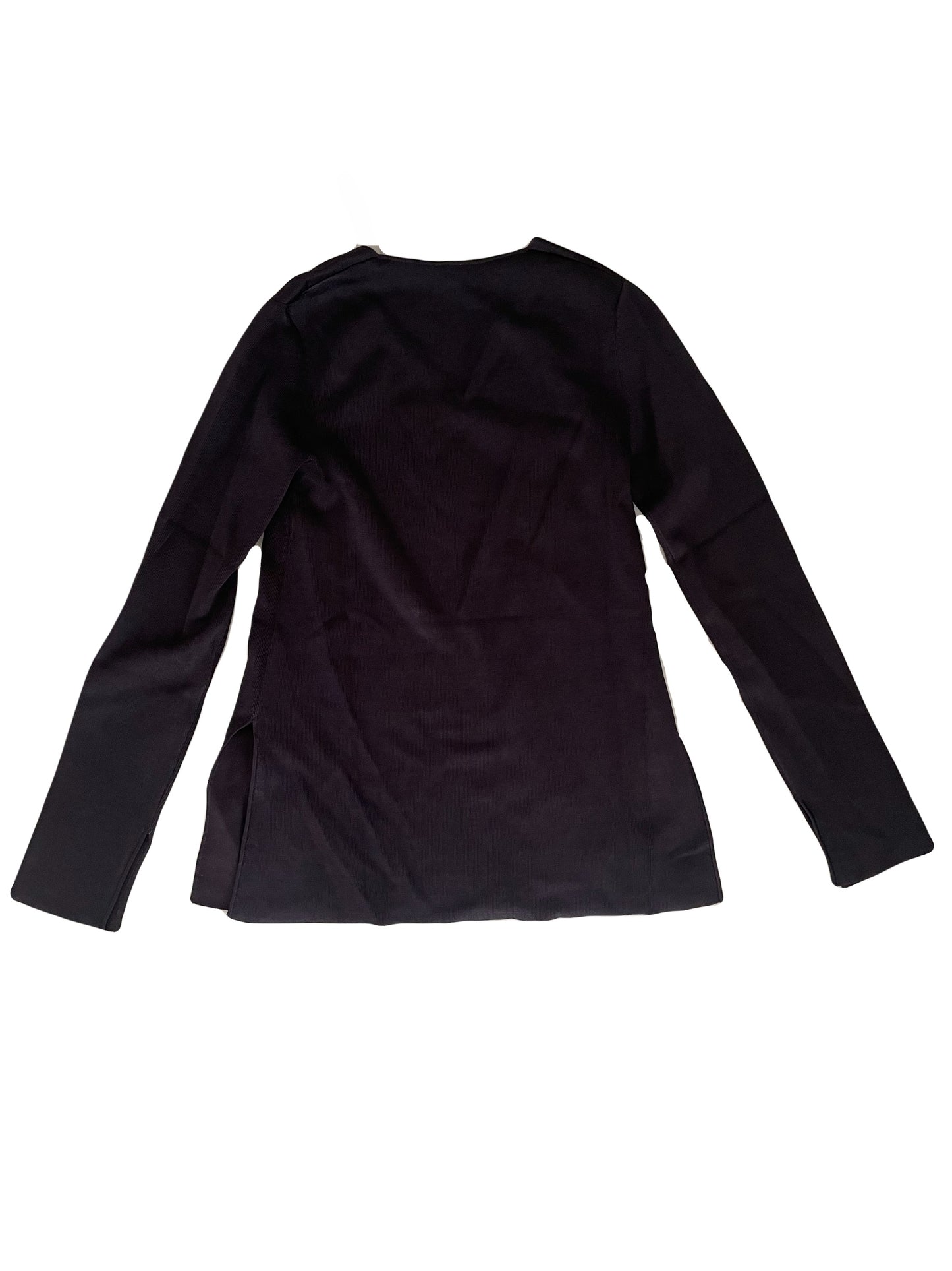 Arket Navy V-Neck Top XS image 1