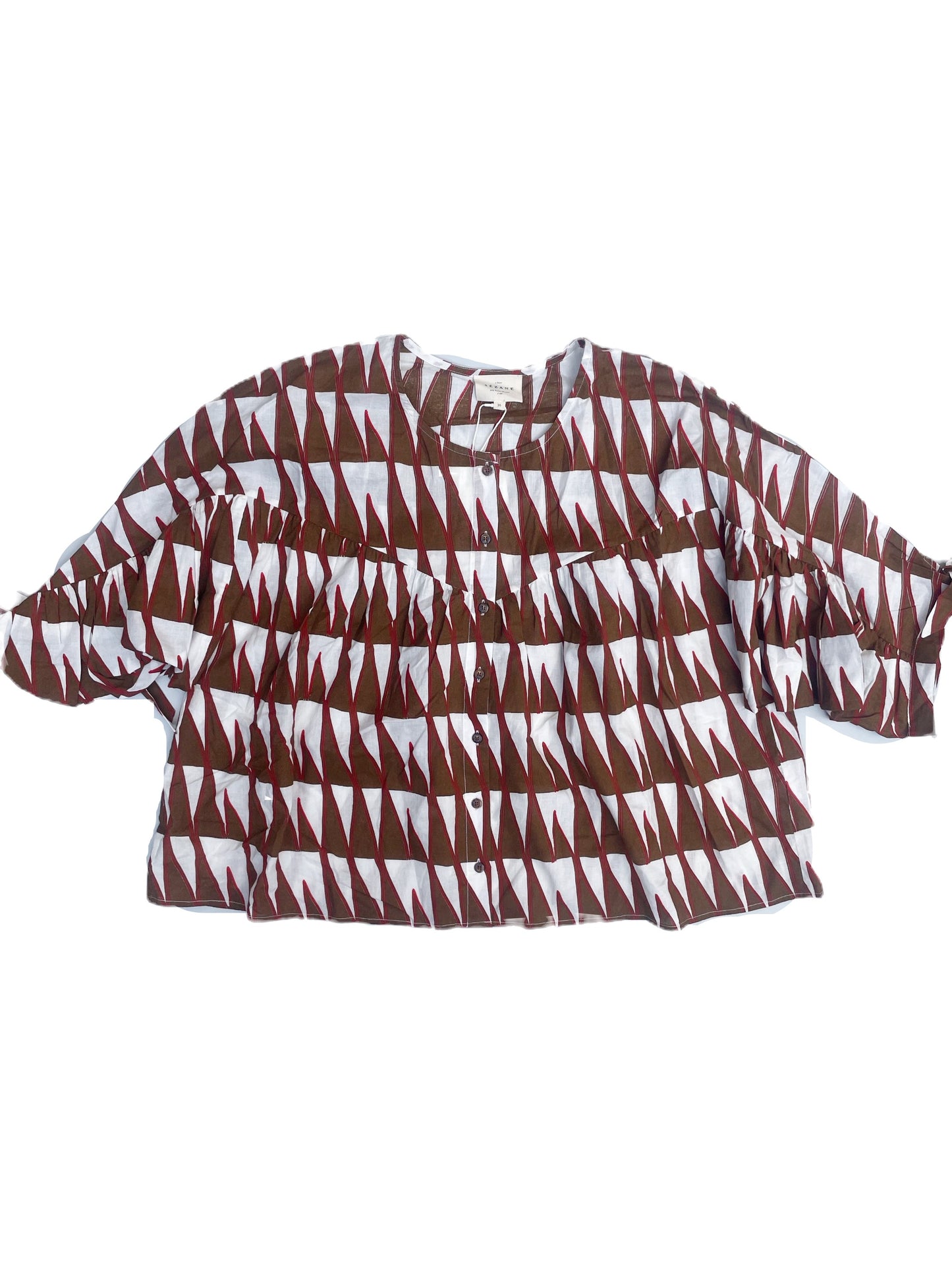 New With Tags Sézane Print Shirt UK 8 image 0