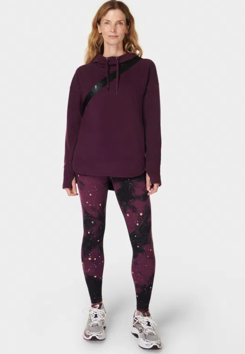 Sweaty Betty Burgundy Fleece Hoodie S image 0