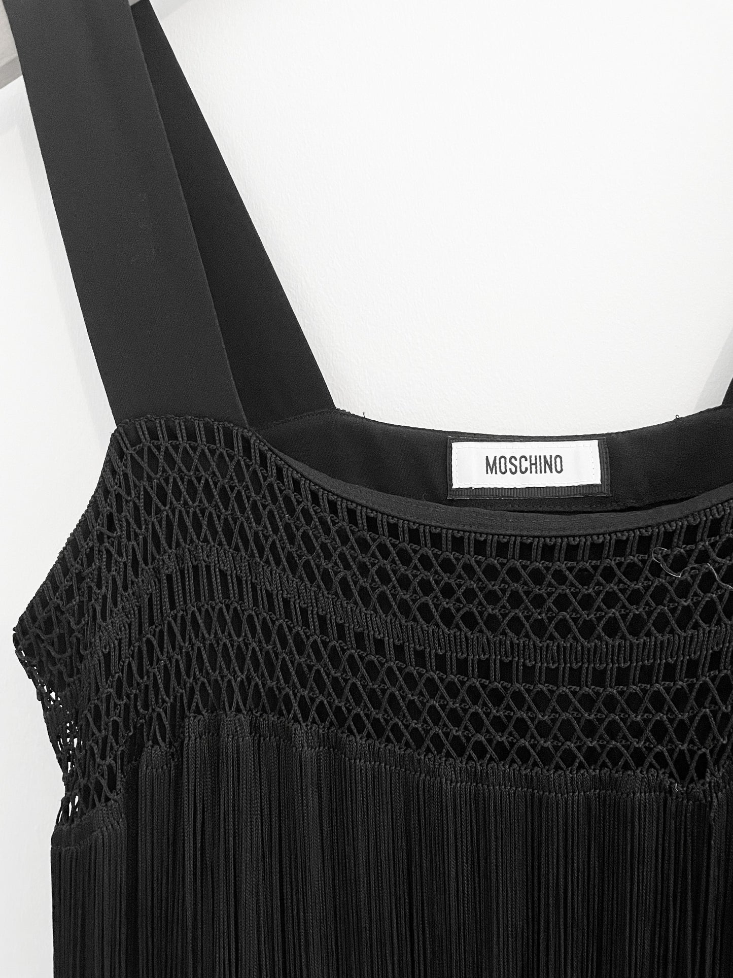 Moschino Black Fringe Dress UK 12 image 2