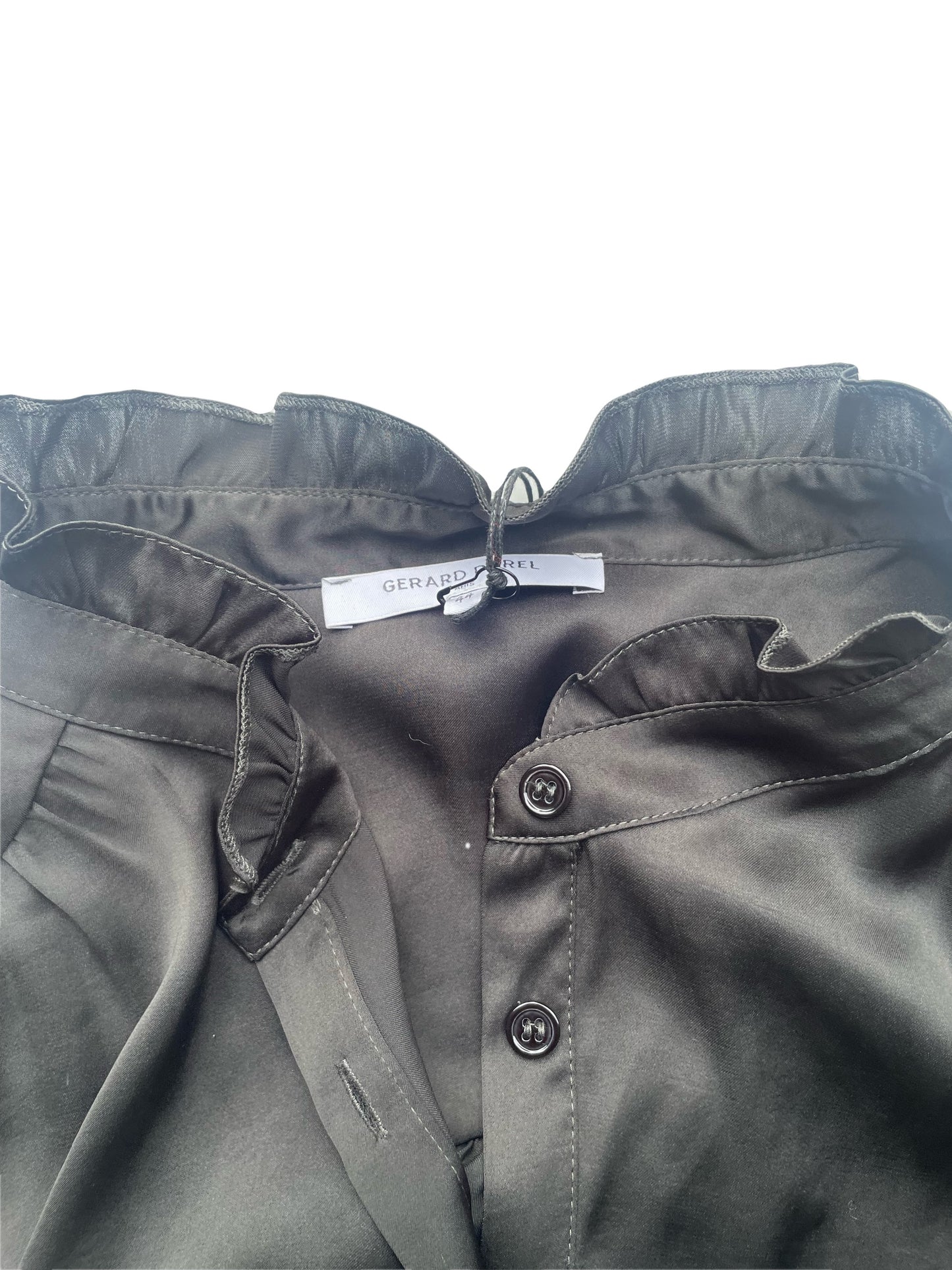 Gerard Darel Black Silk Shirt UK 16 image 2