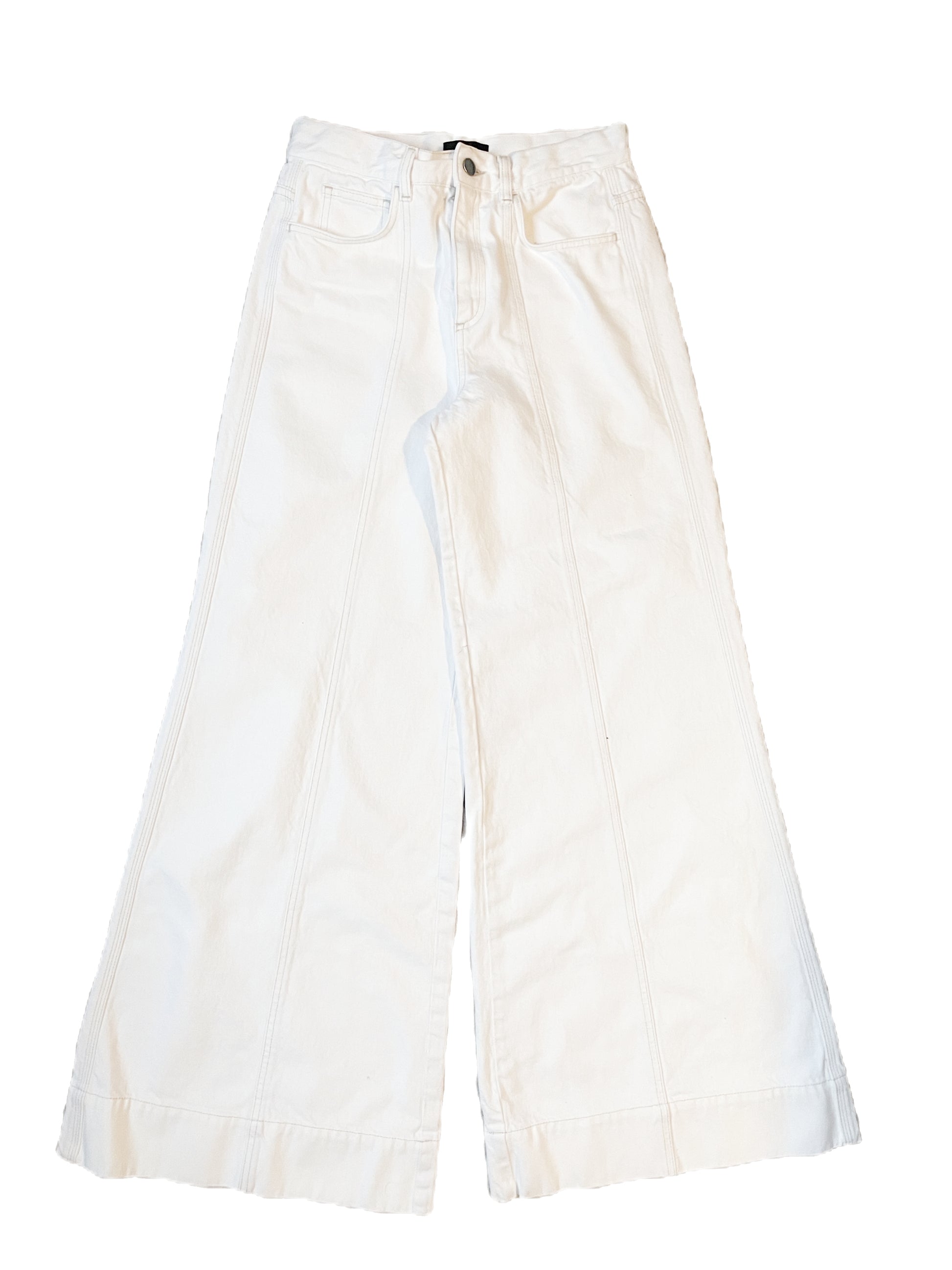 Me+Em White Wide Flare Jeans 25" image 1