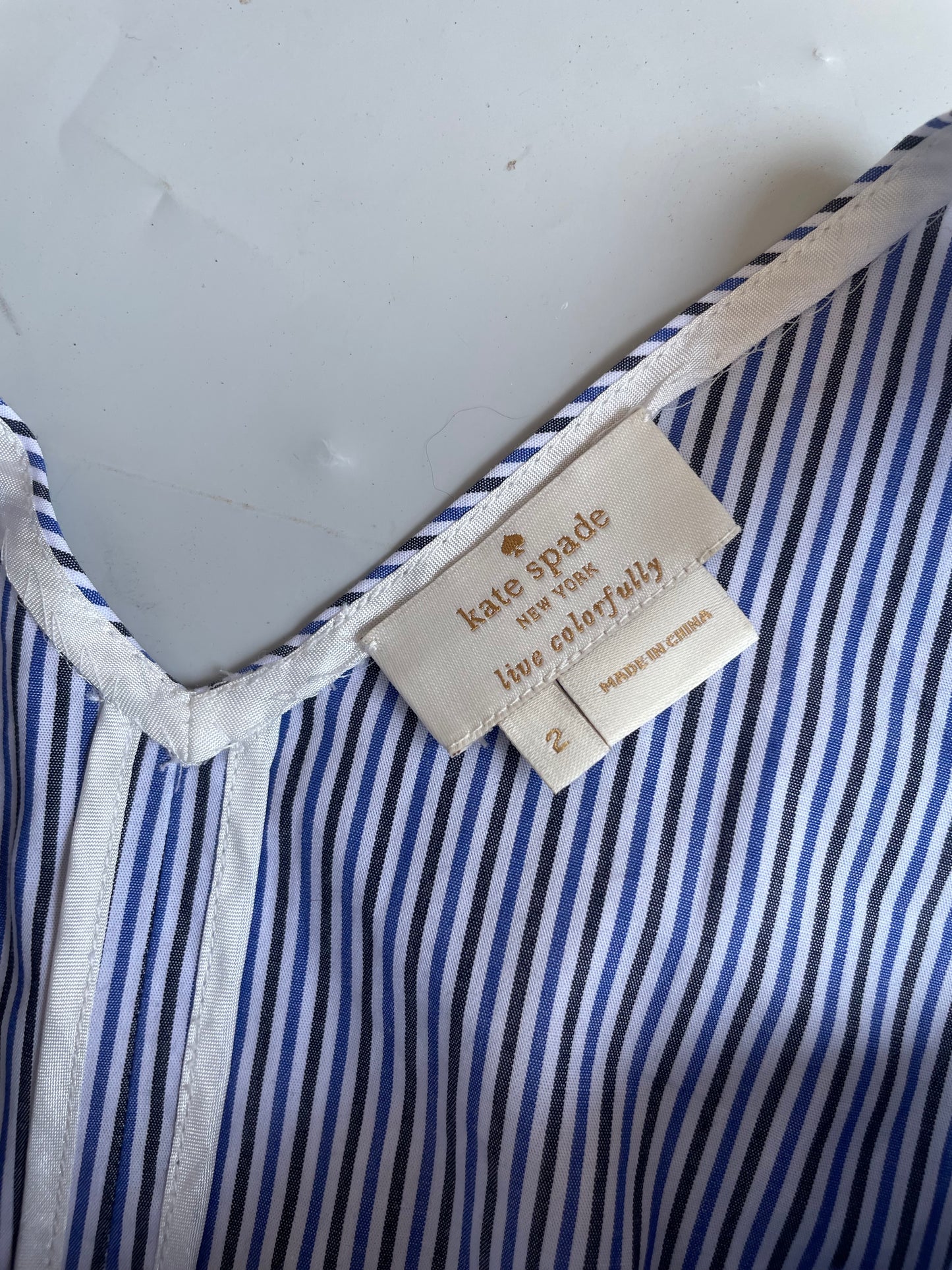Kate Spade Striped Cotton Top UK 8 image 2